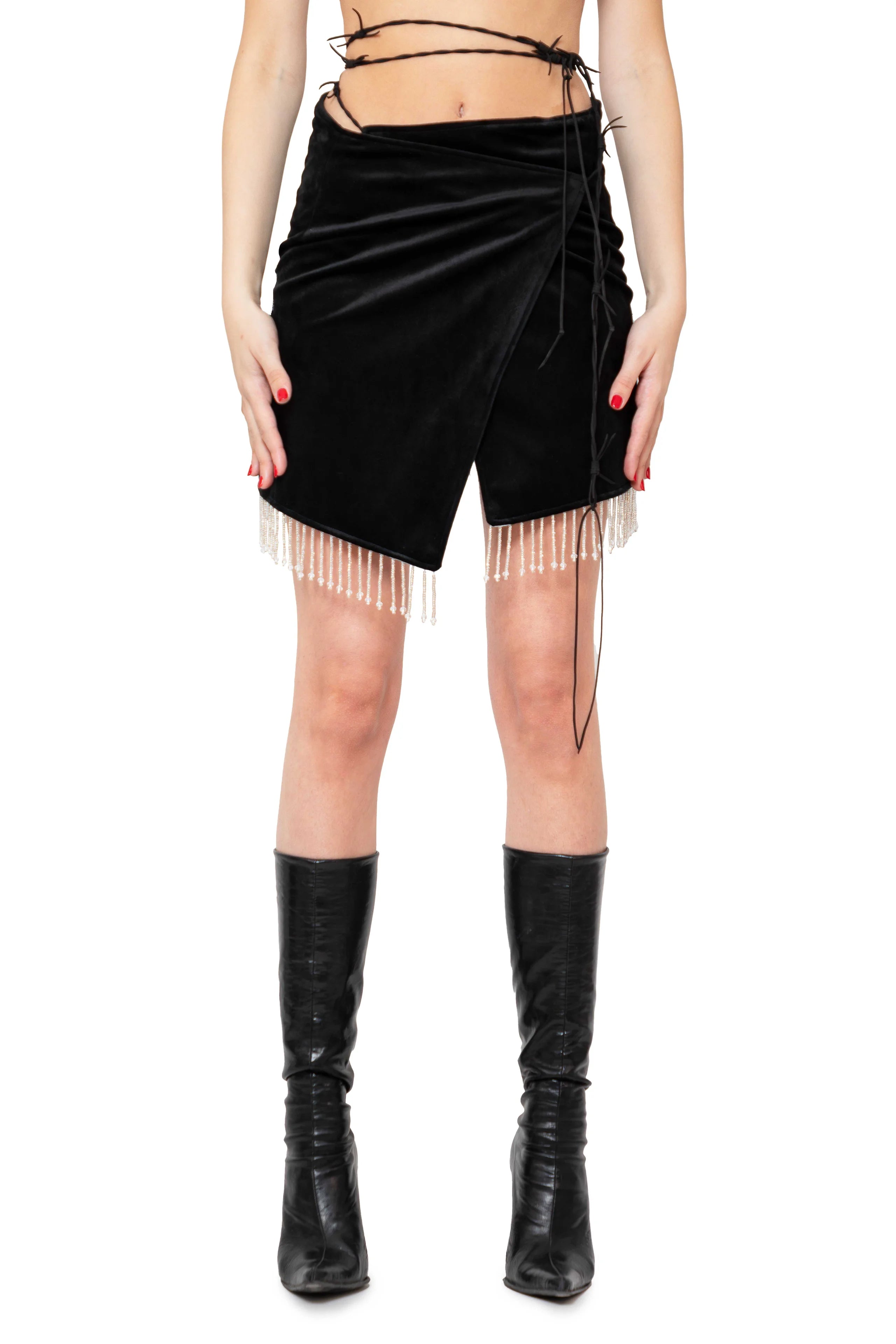 Suffocation wrap mini skirt