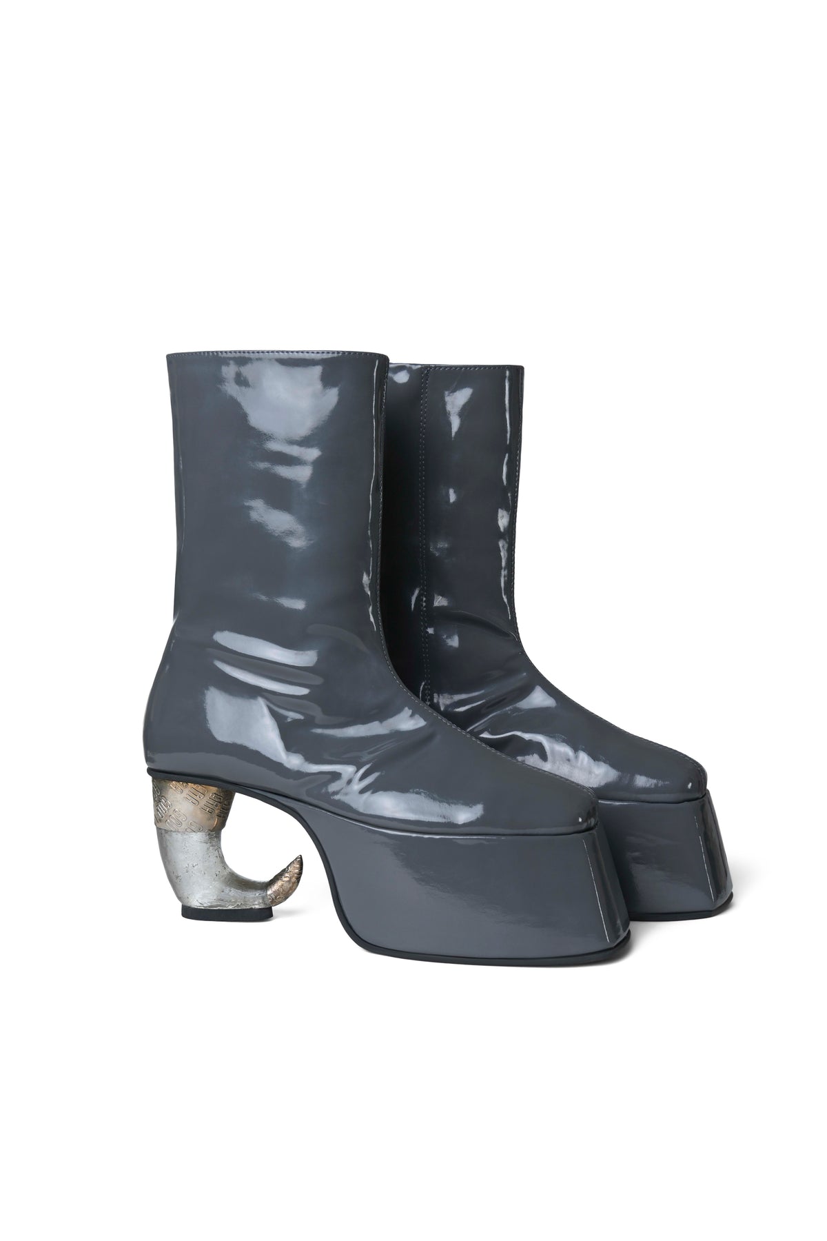 Horn heel boots