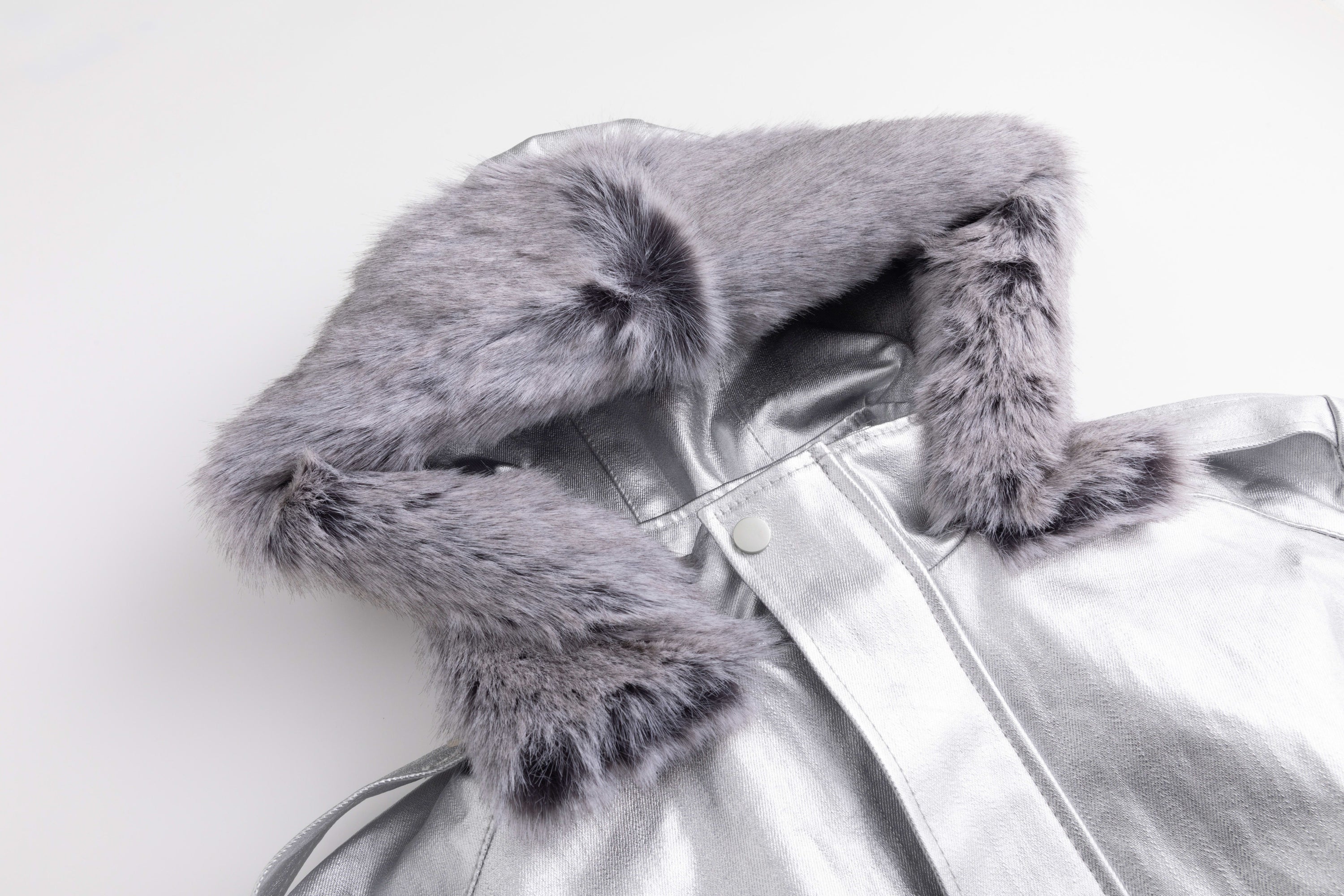 Silver hooded jacket
