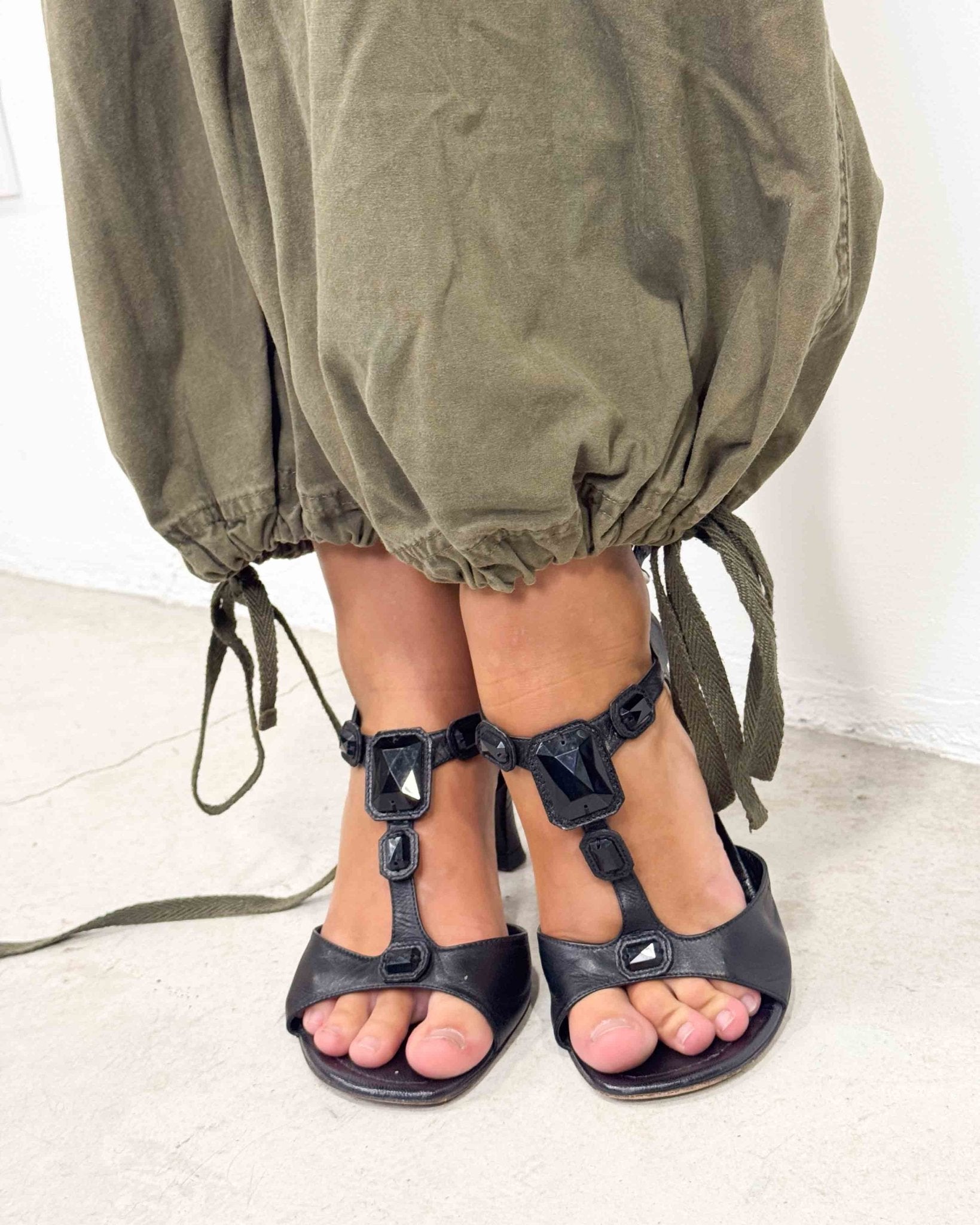 The diane leather sandals by miu miu