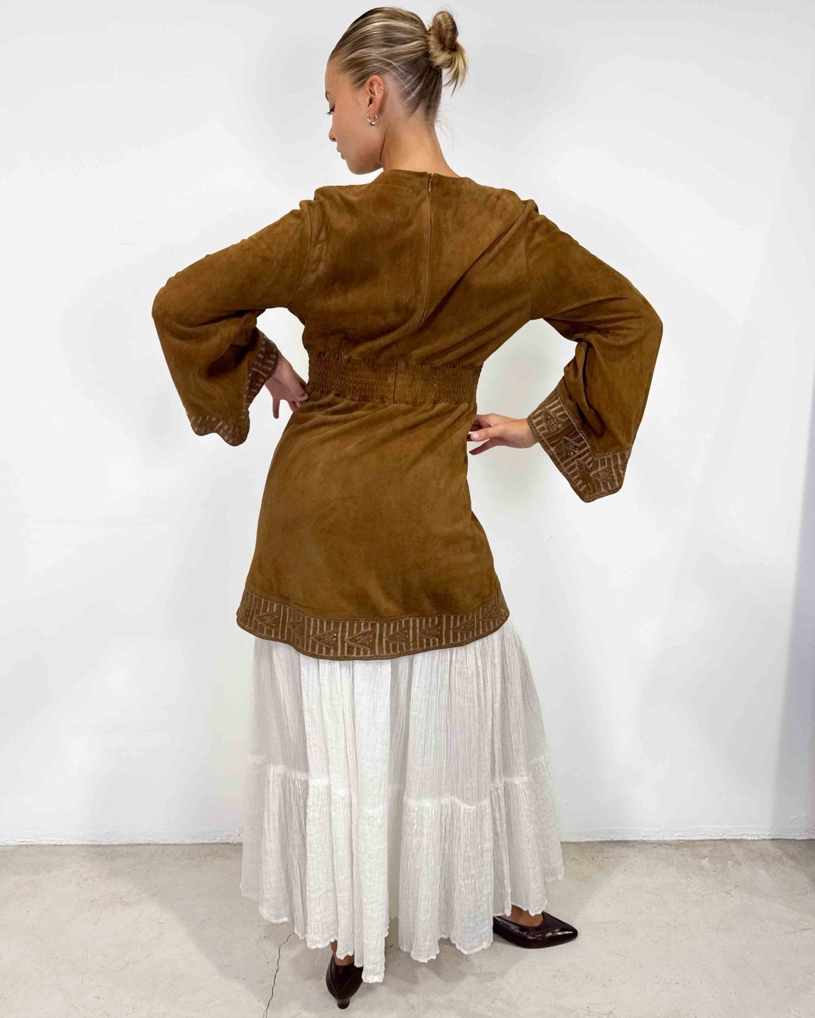 The greta suede dress