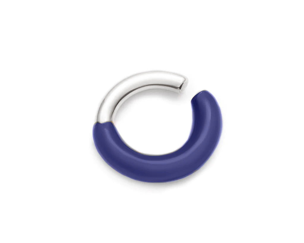 Melted ear-cuff silver