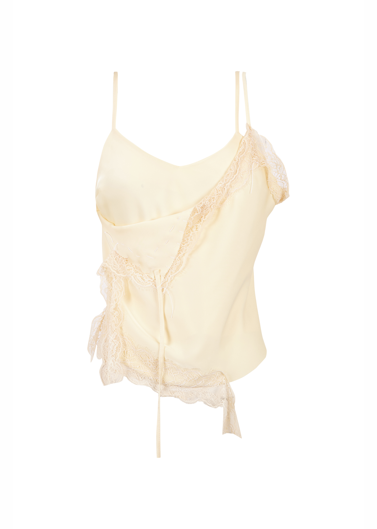 Top encaje roto - amarillo mantequilla