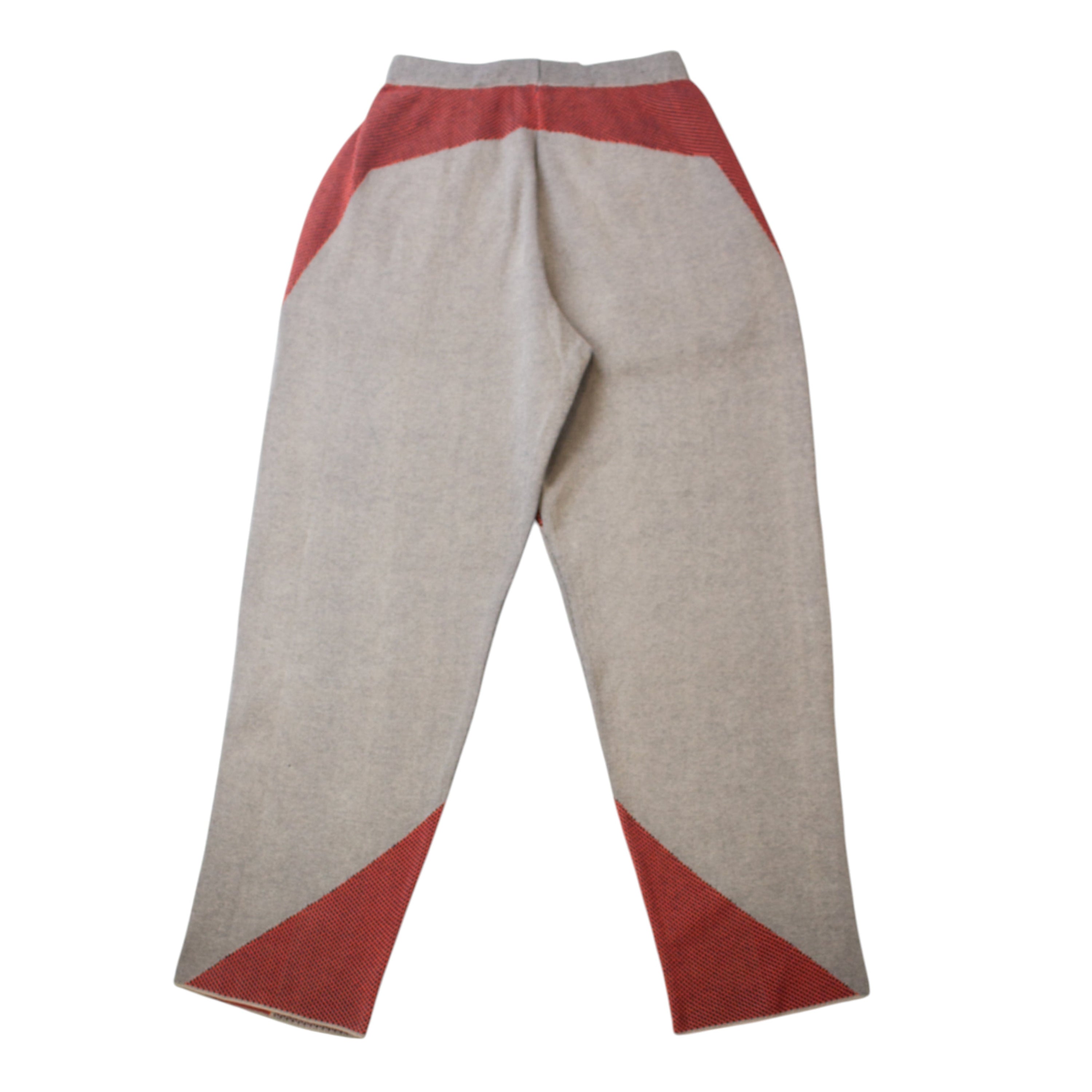 Cypher mesh knit trousers - taupe/orange
