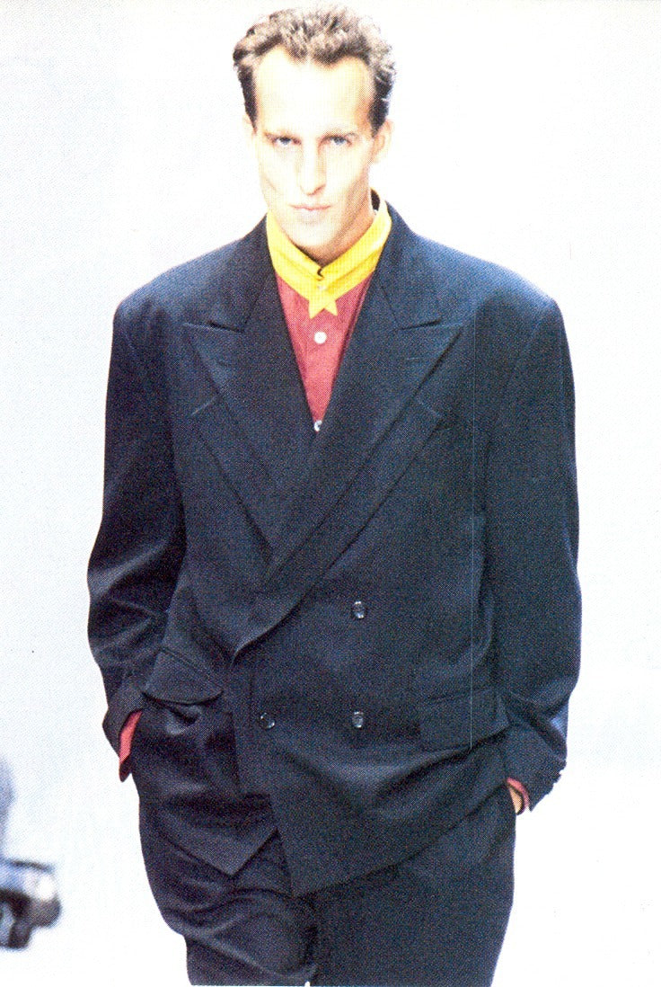 Comme des garçons homme plus s/s 1990 double collar jacket