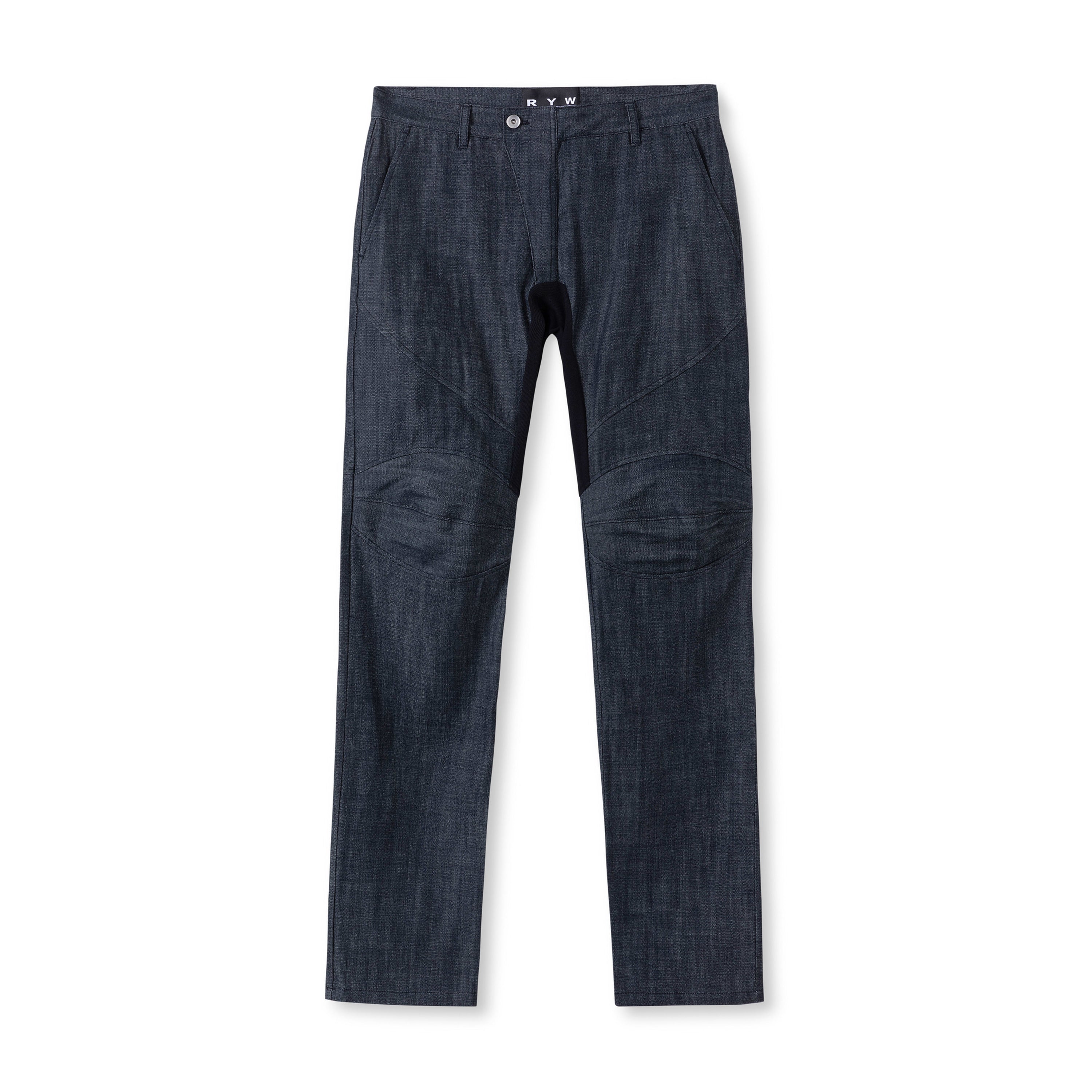 Moto denim jeans in deep indigo