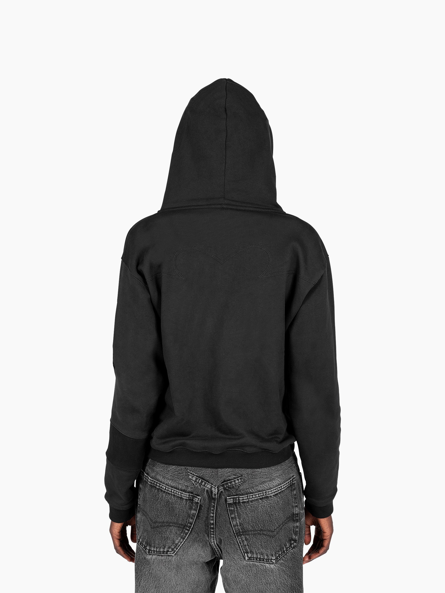 Vain zip hoodie black