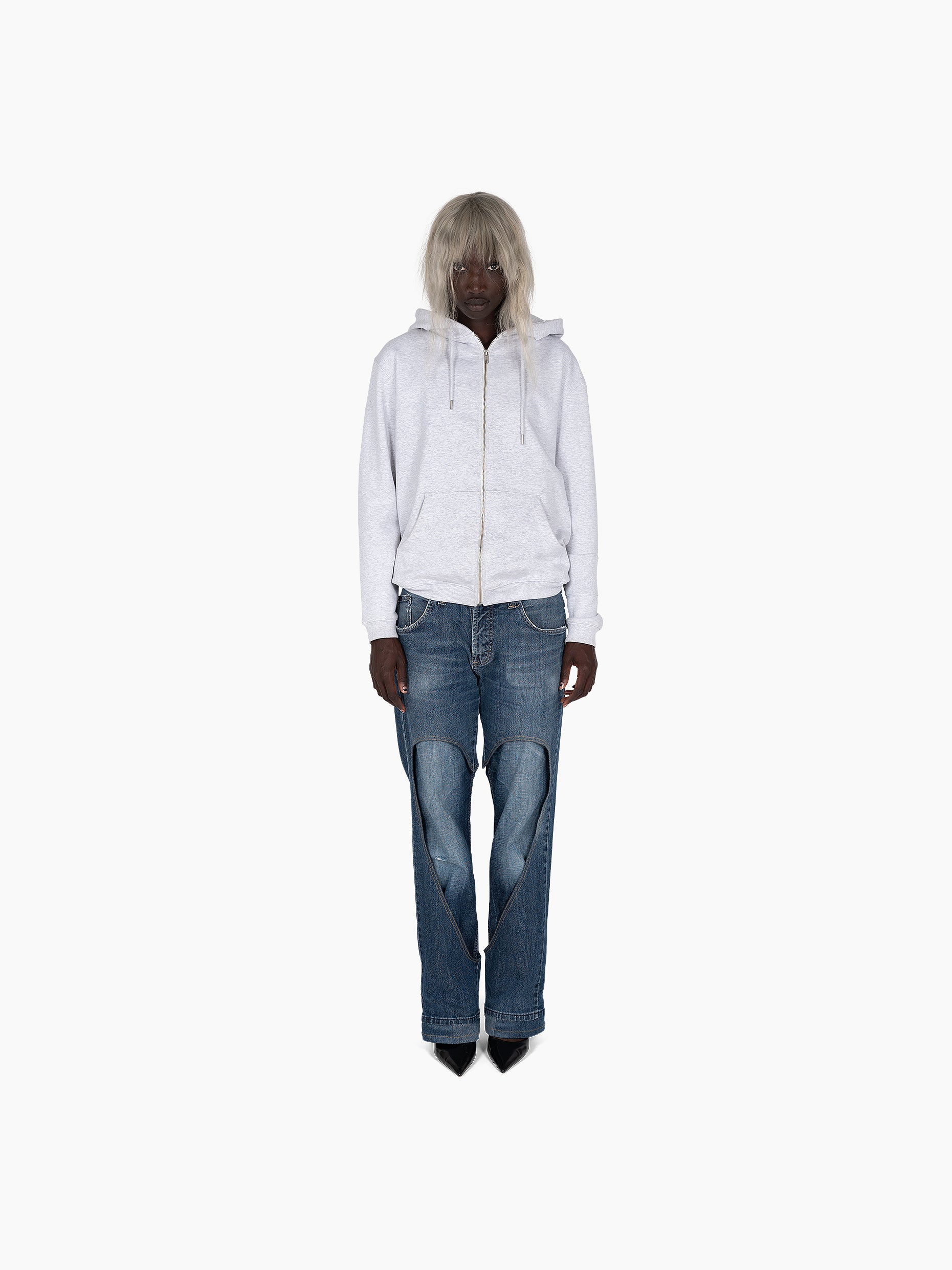 Vain zip hoodie grey