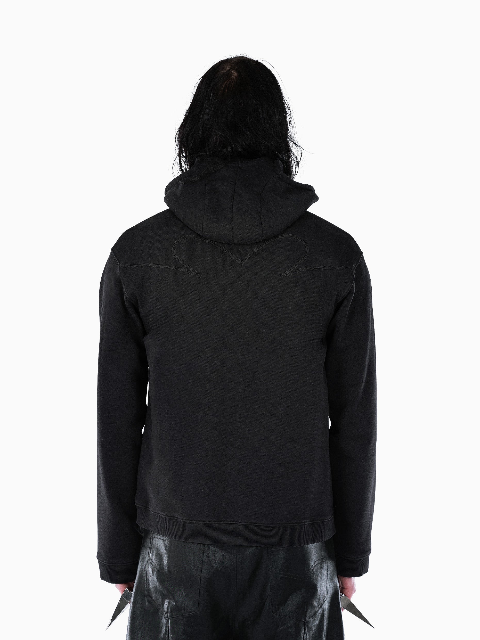Vain three zip hoodie black
