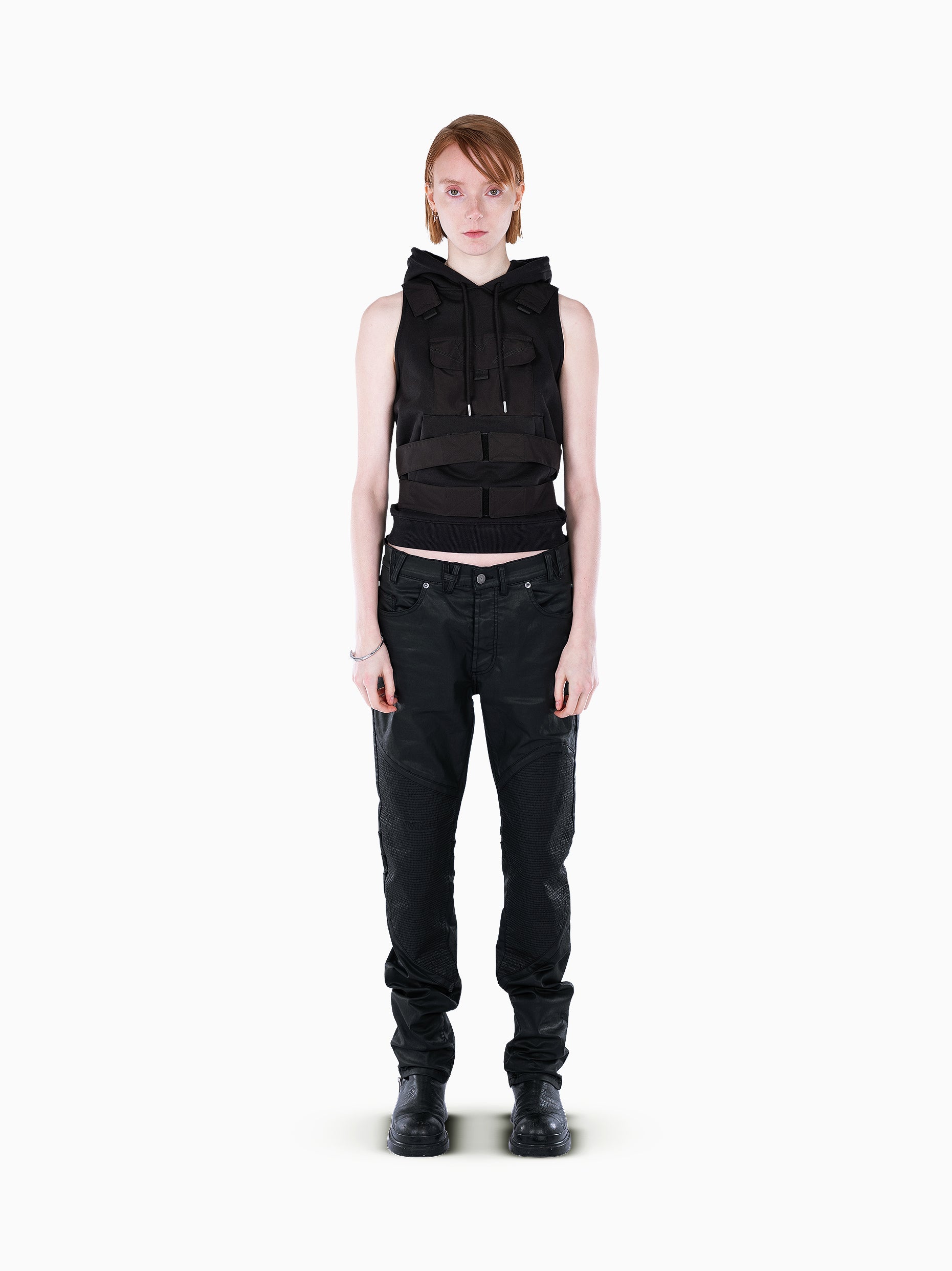Vain vest hoodie black
