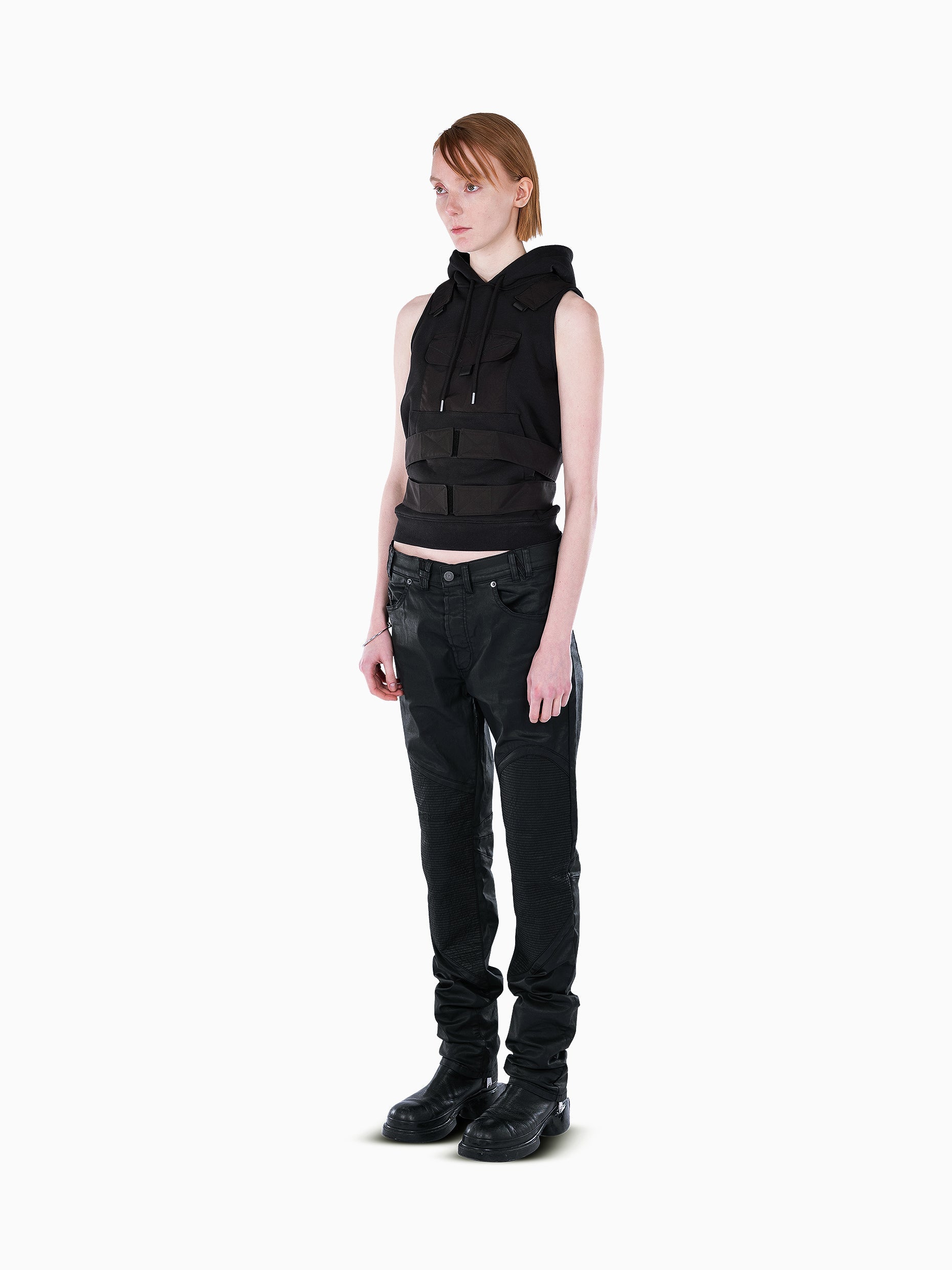 Vain vest hoodie black
