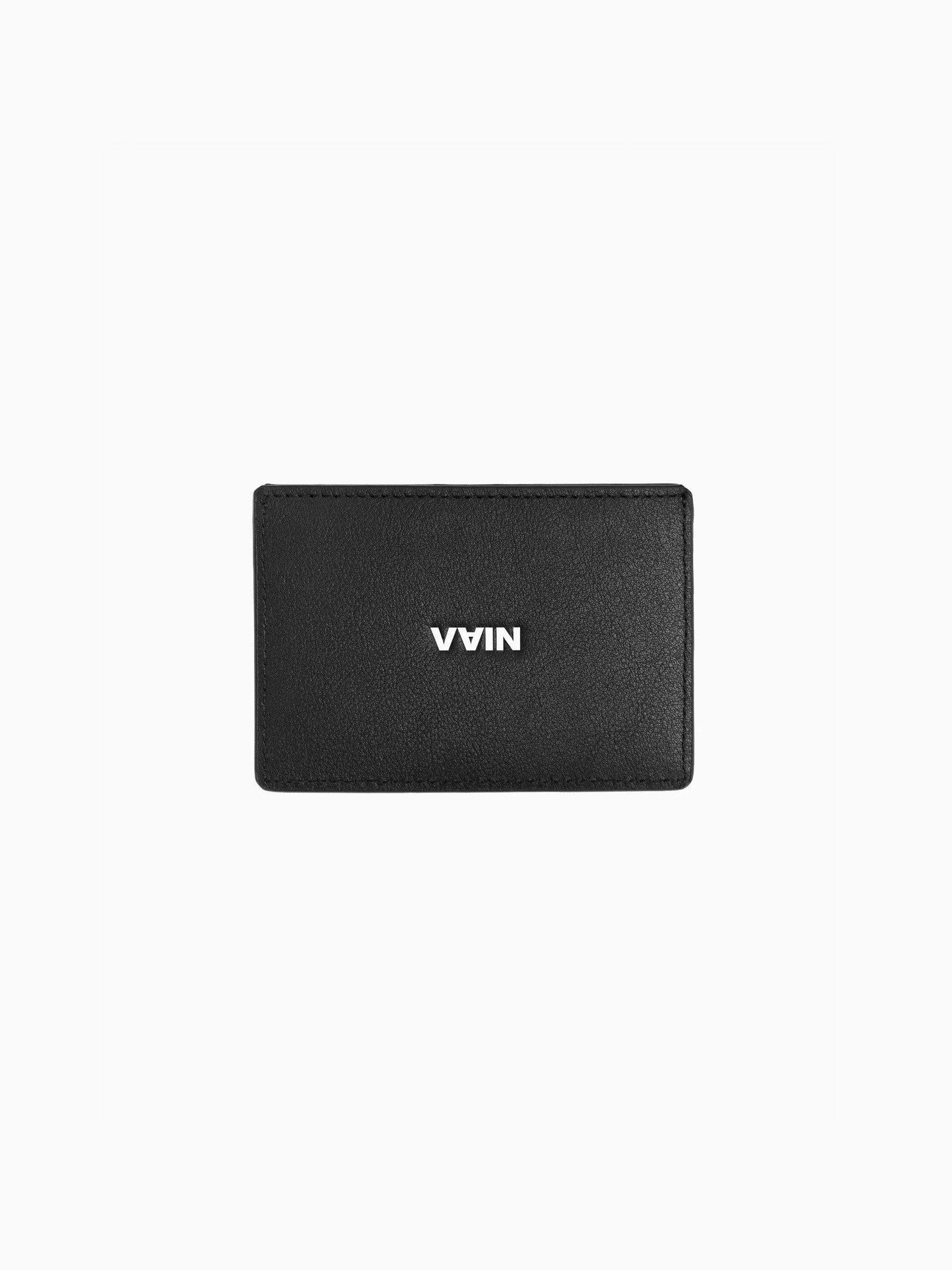 Vain heart leather card holder