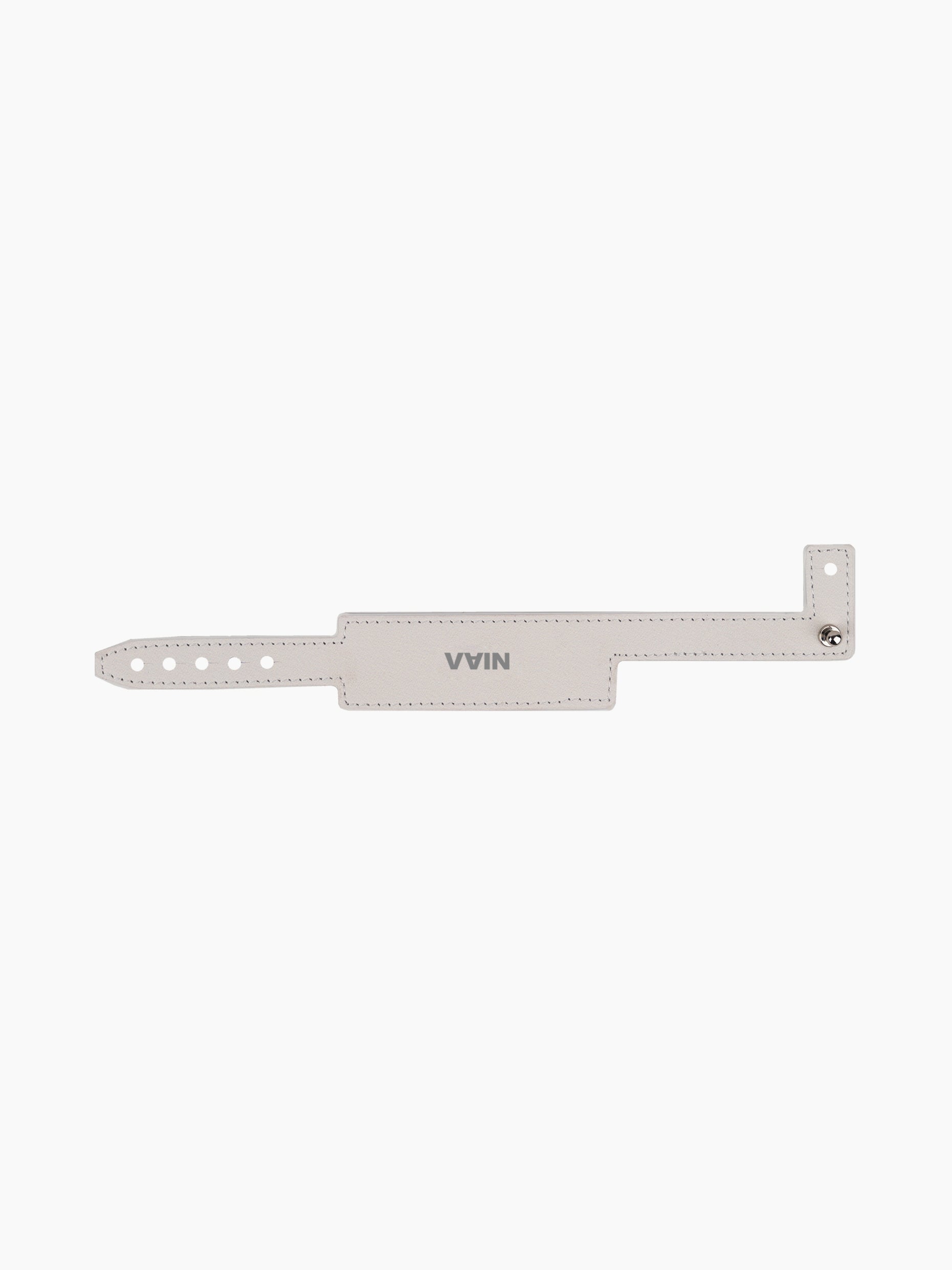 Vain id leather bracelet white