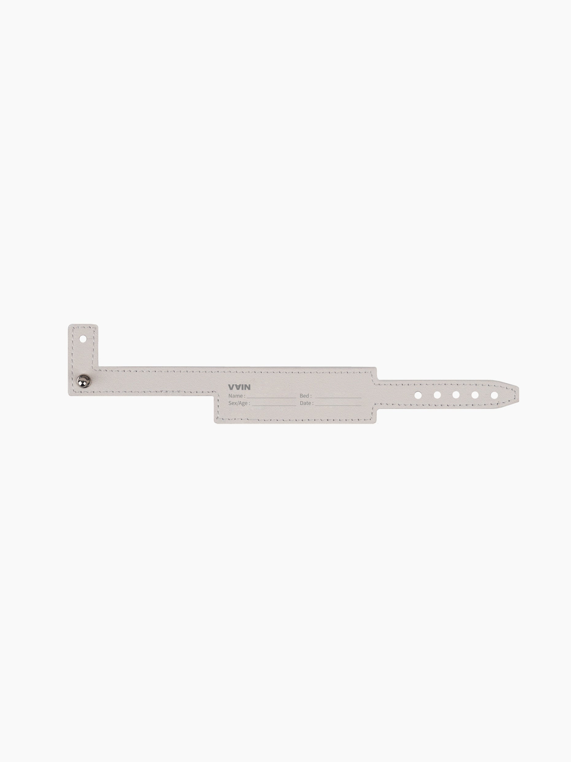 Vain id leather bracelet white