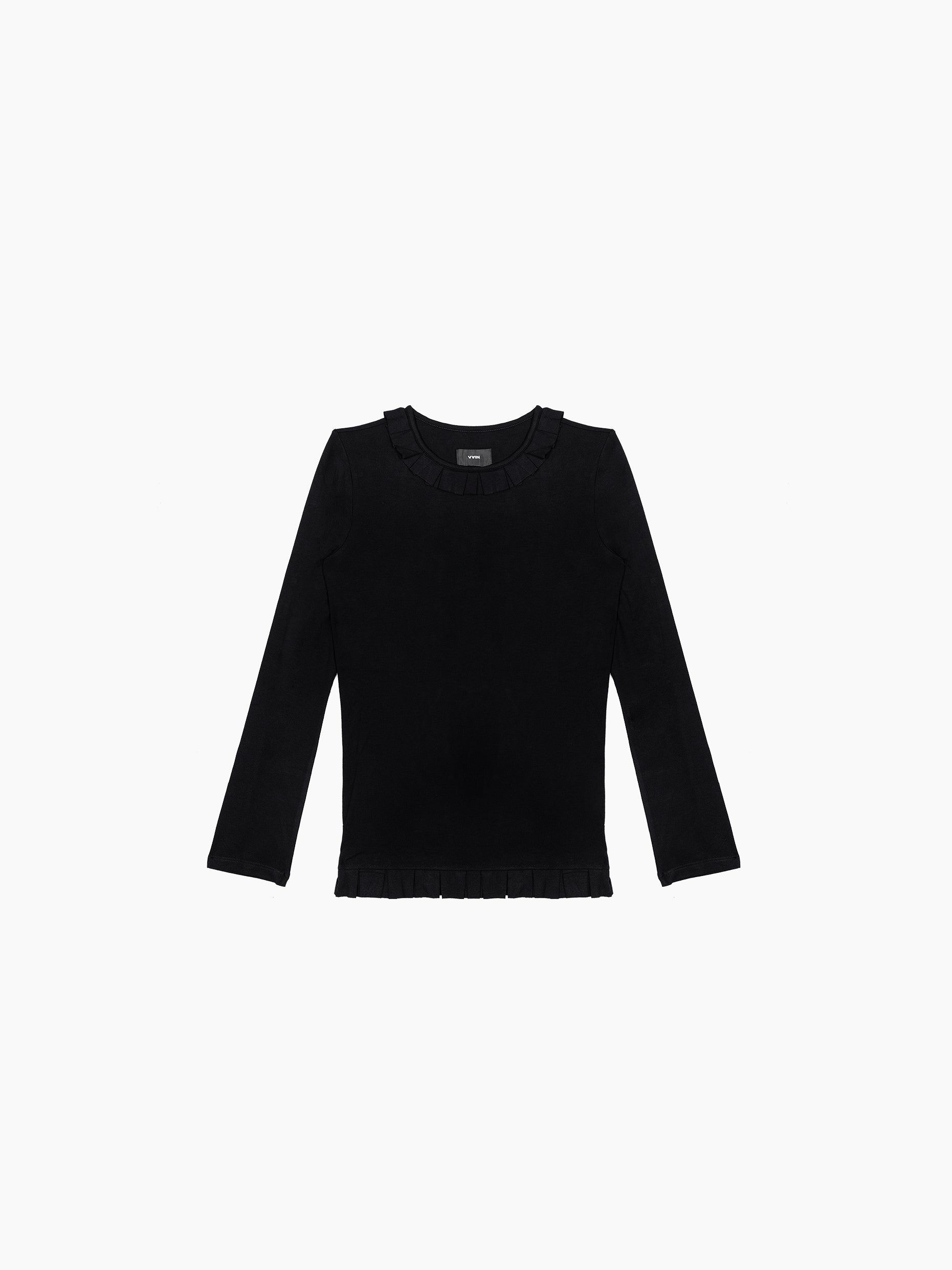Vain ruffle longsleeve black