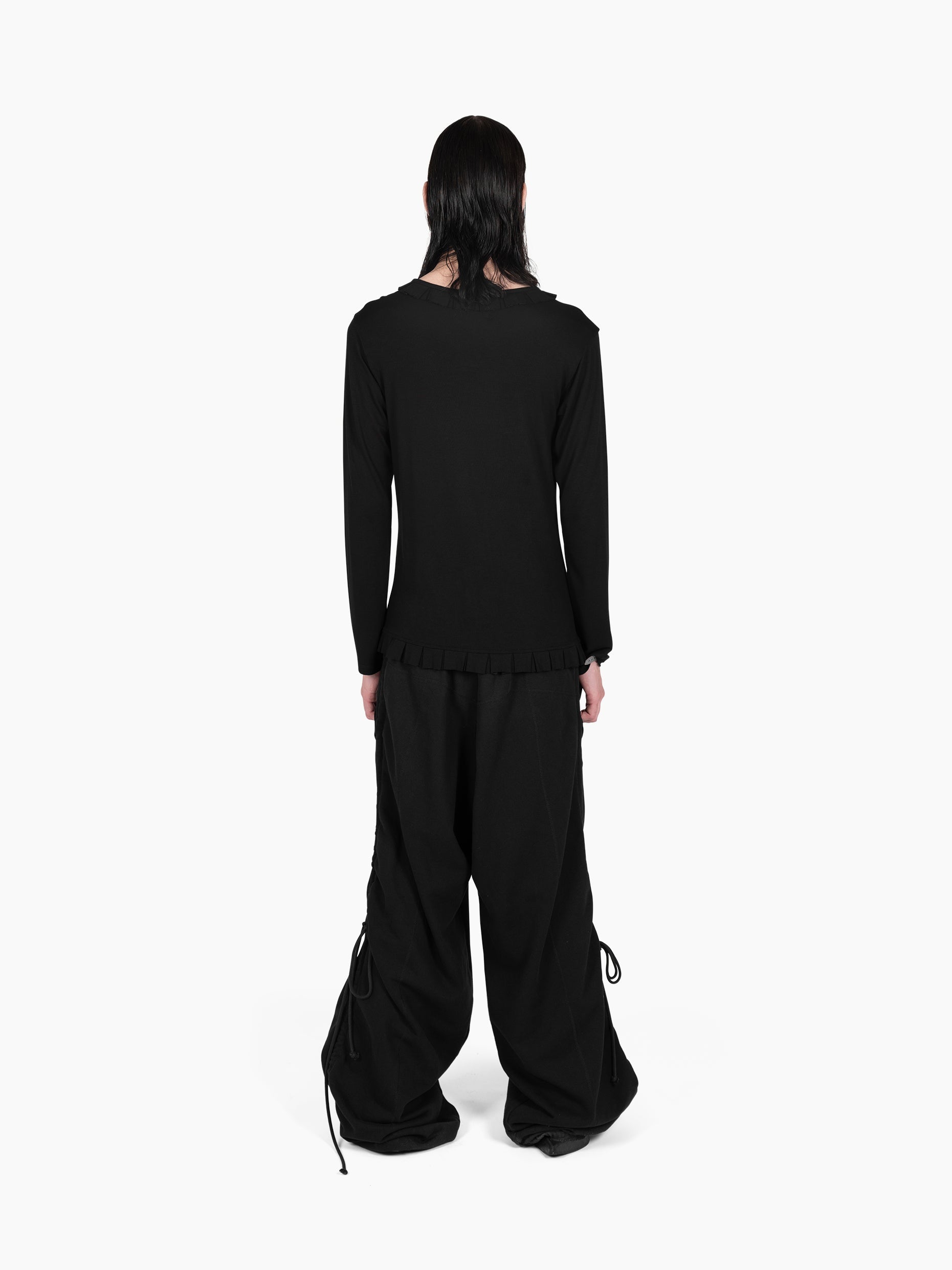 Vain ruffle longsleeve black