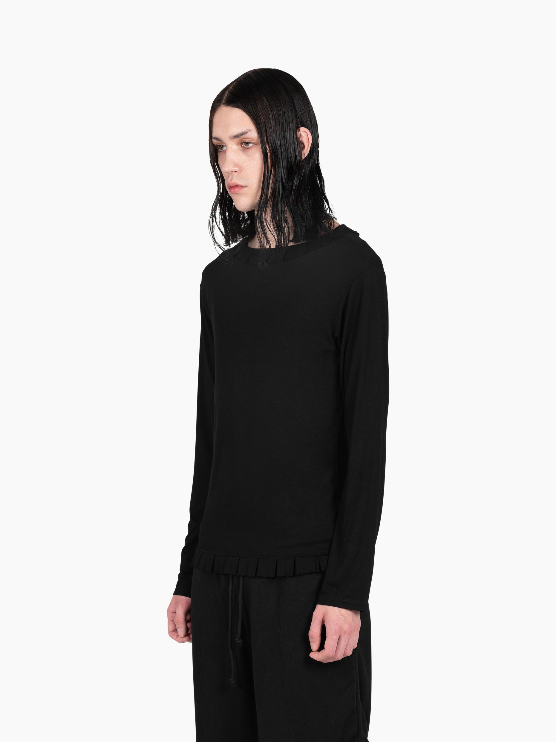 Vain ruffle longsleeve black
