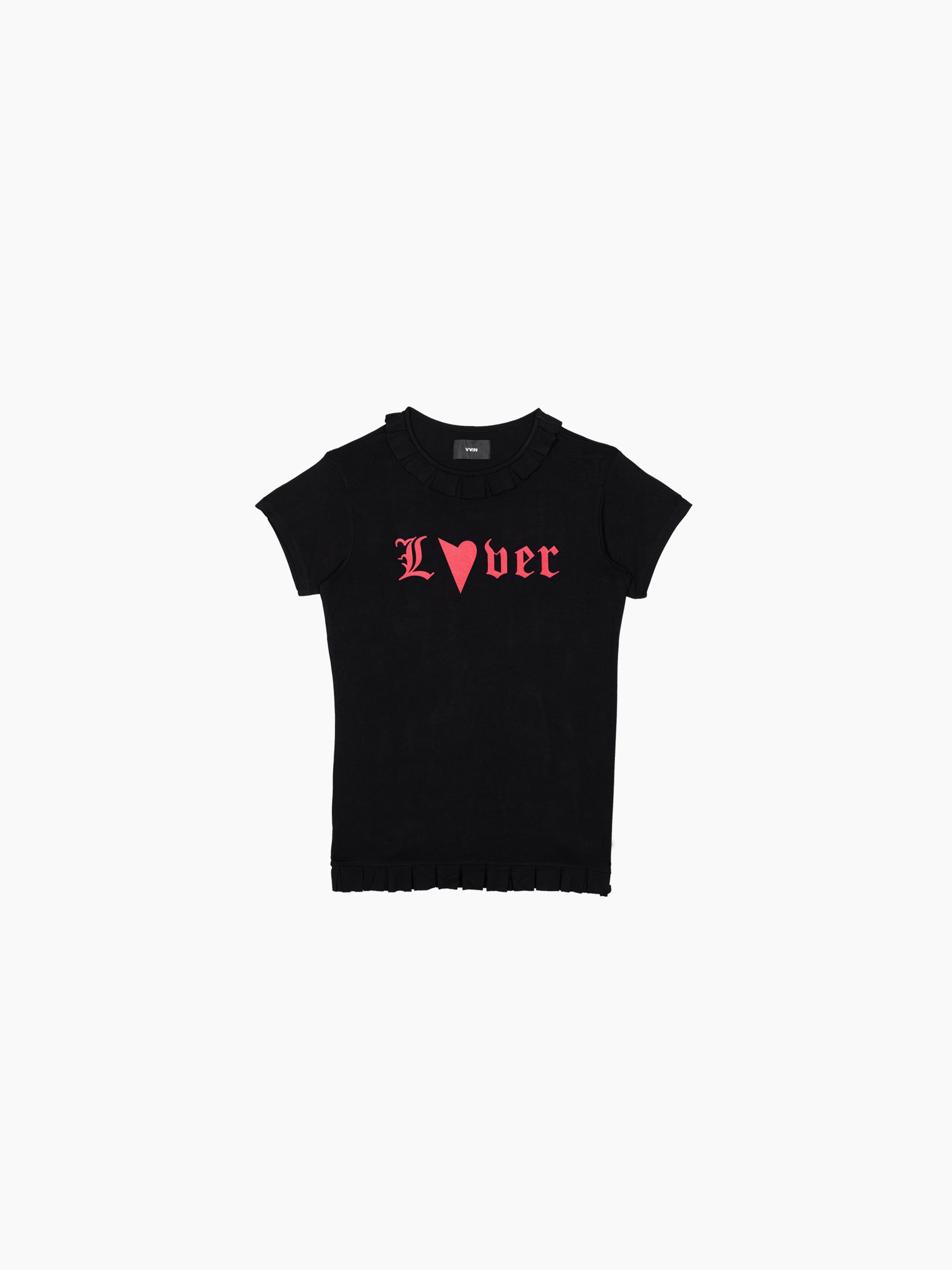 Vain ruffle lover t-shirt black