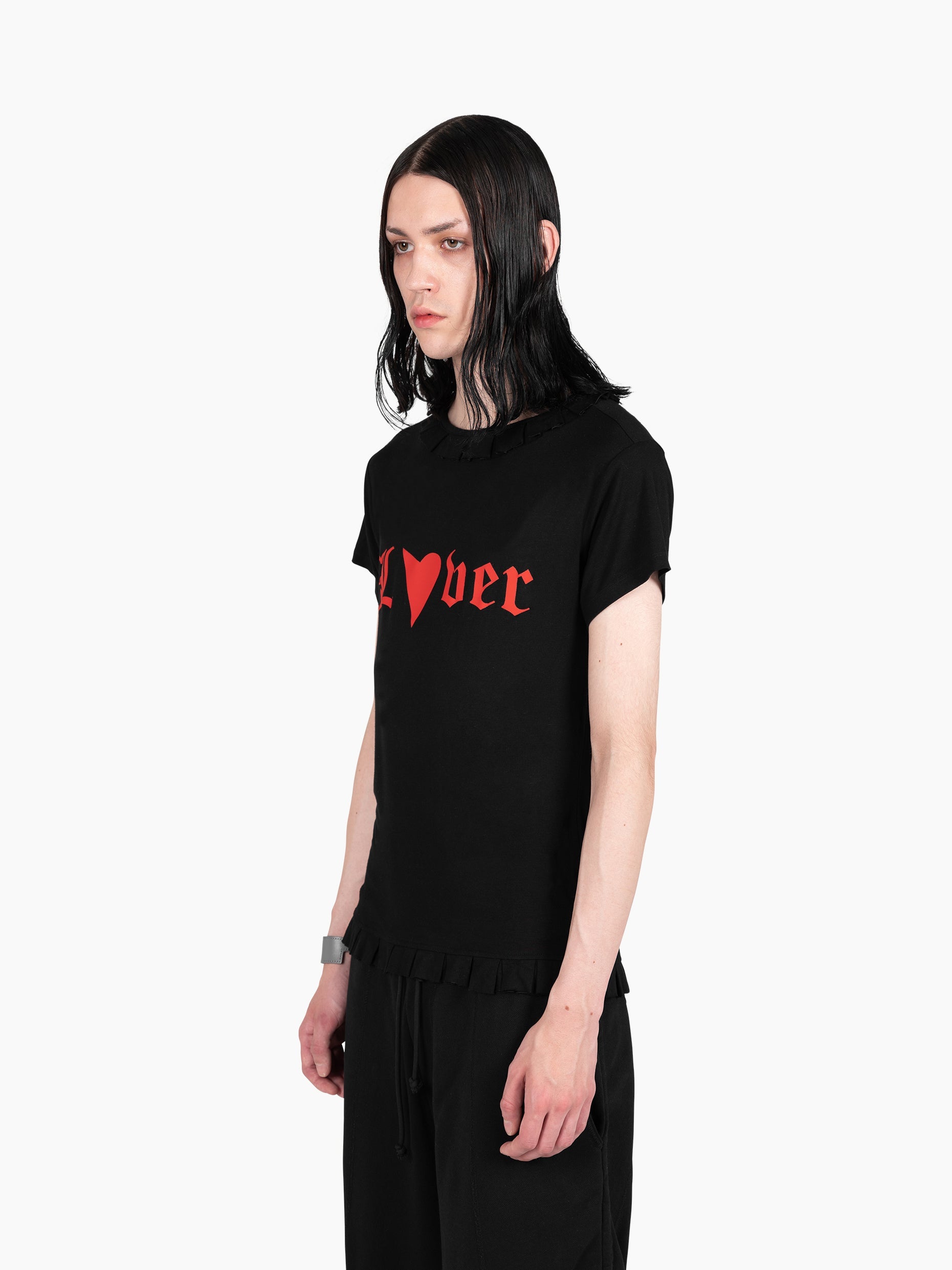 Vain ruffle lover t-shirt black