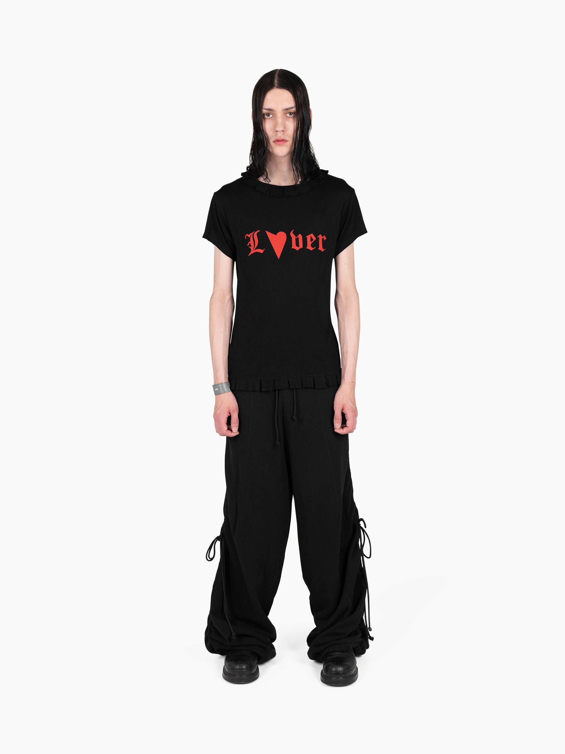 Vain ruffle lover t-shirt black
