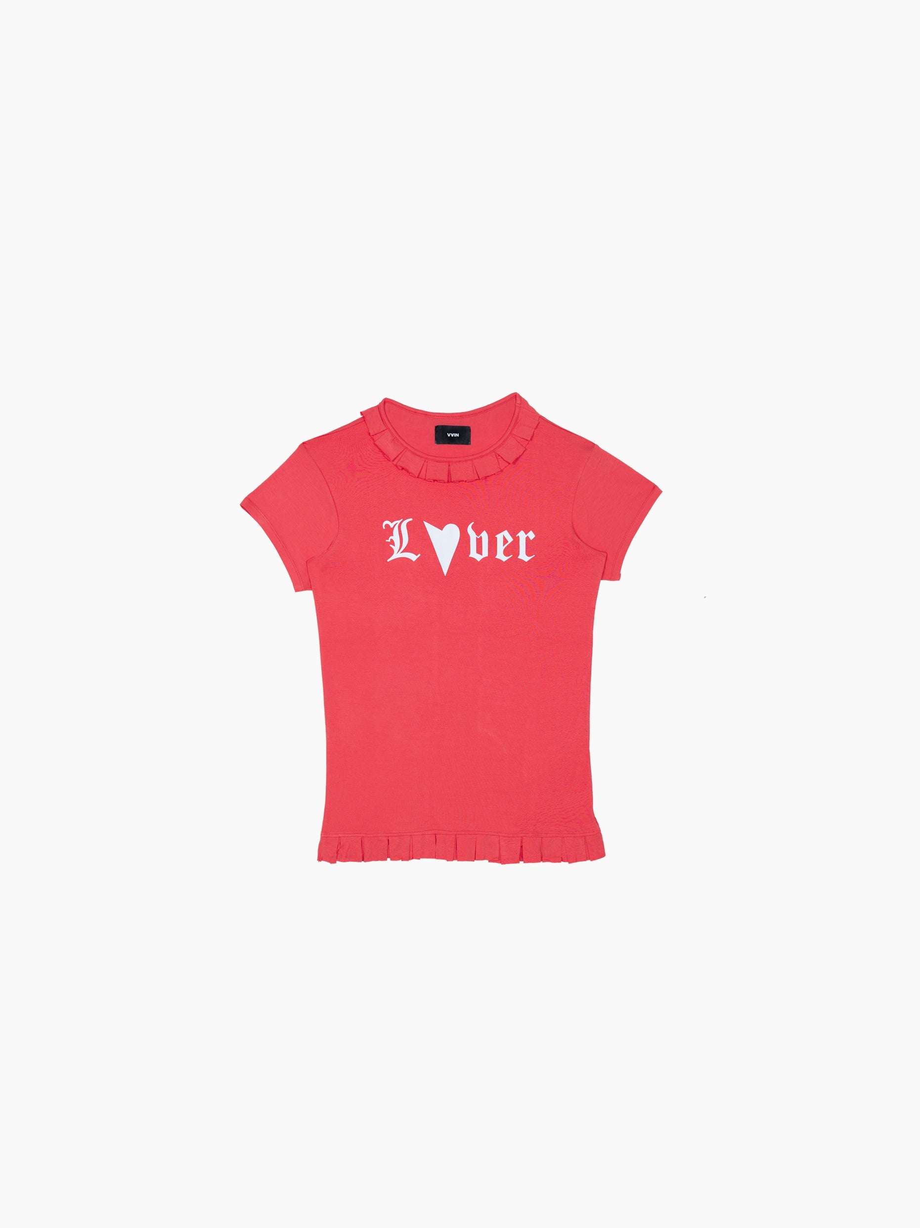 Vain ruffle lover t-shirt red