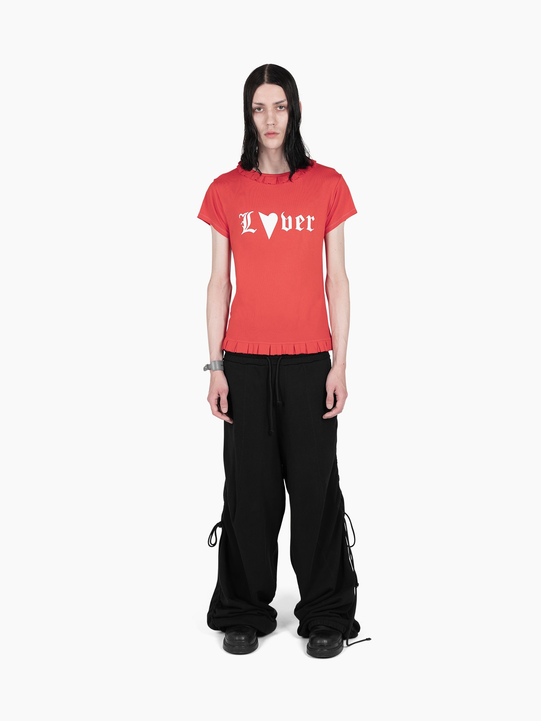 Vain ruffle lover t-shirt red