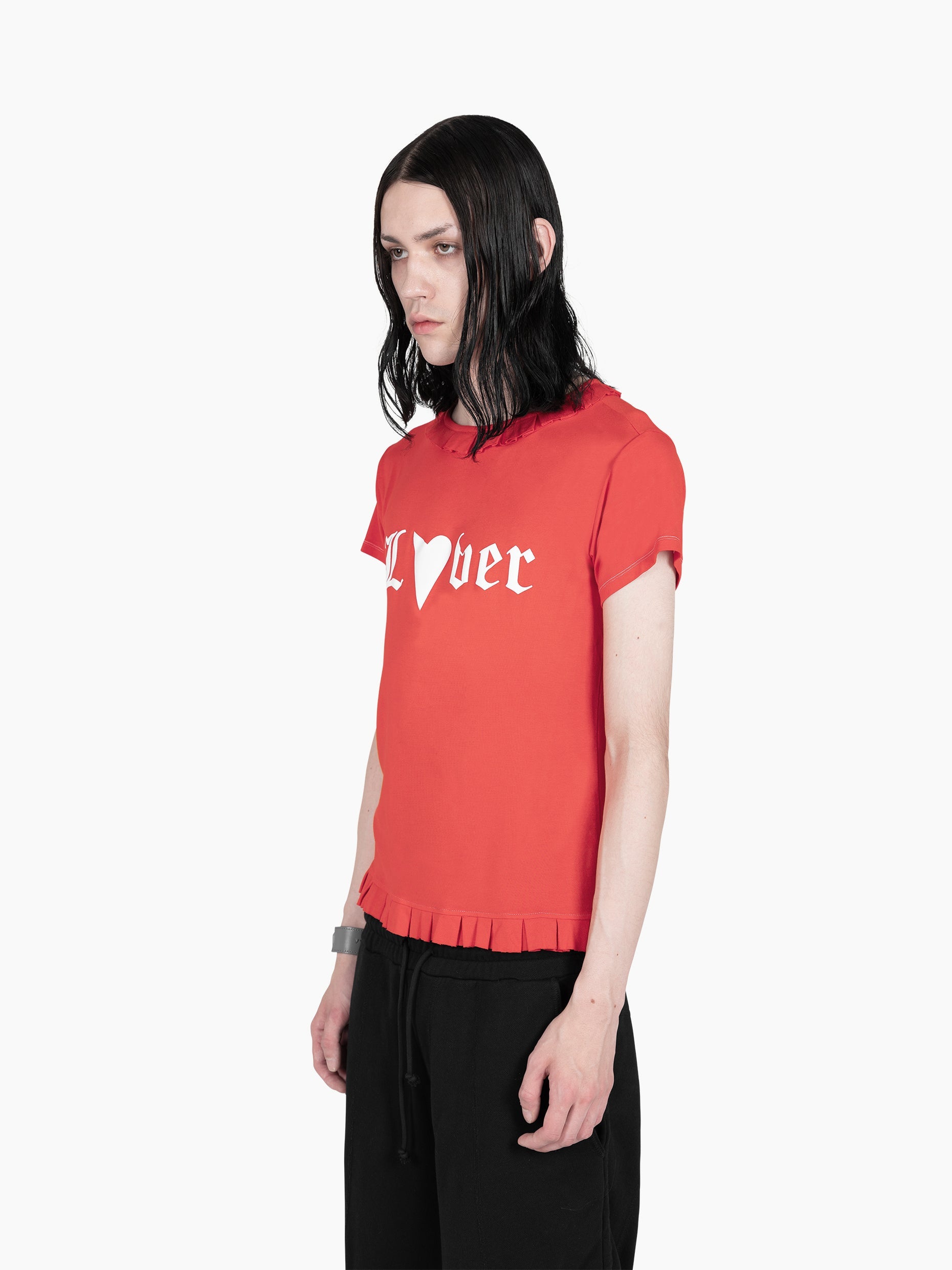Vain ruffle lover t-shirt red