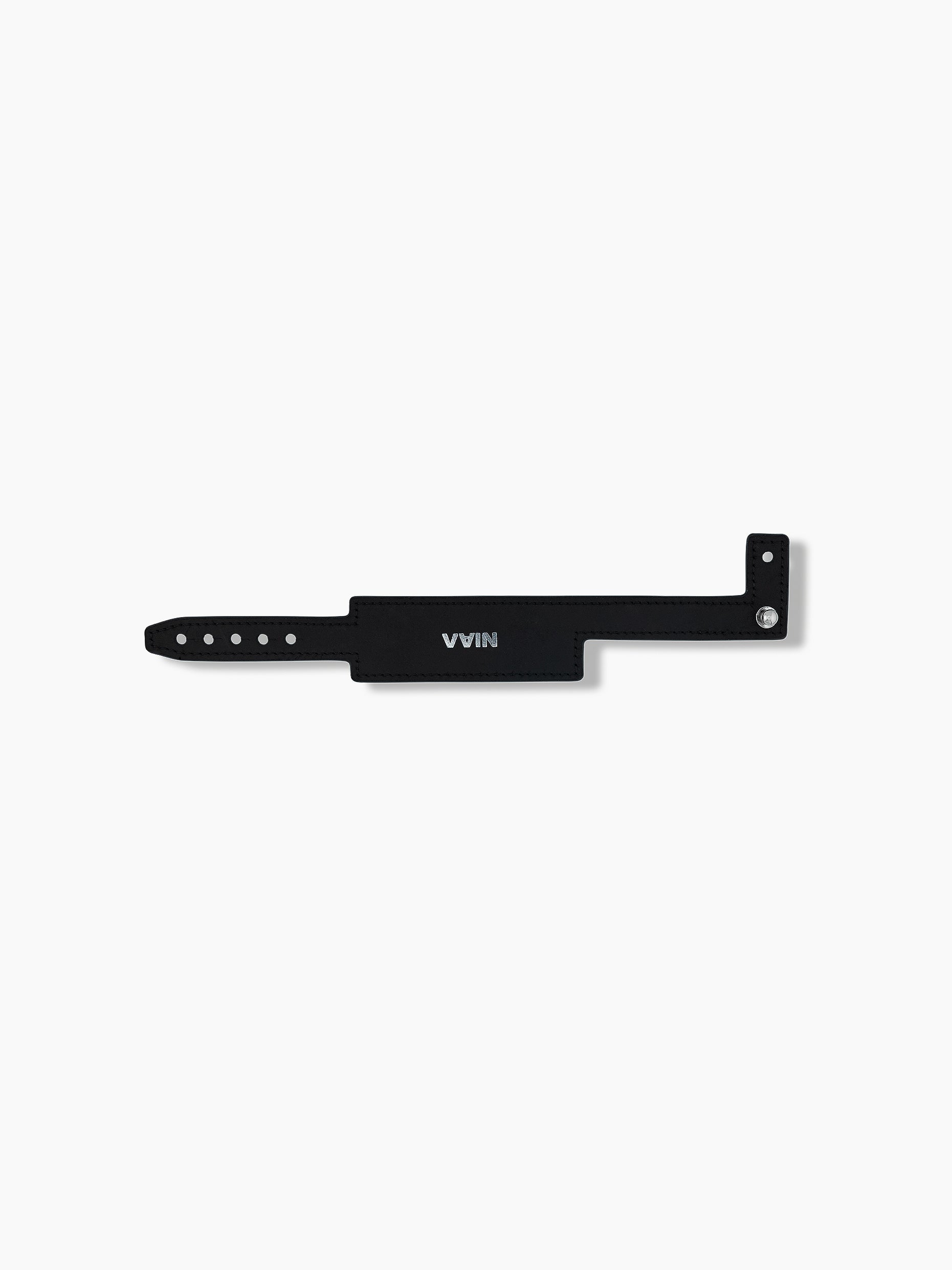 Vain id leather bracelet black