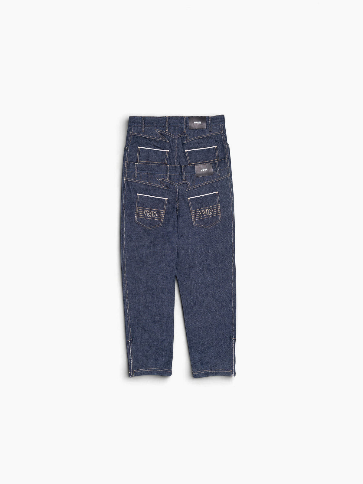 Vain double waist jeans blue