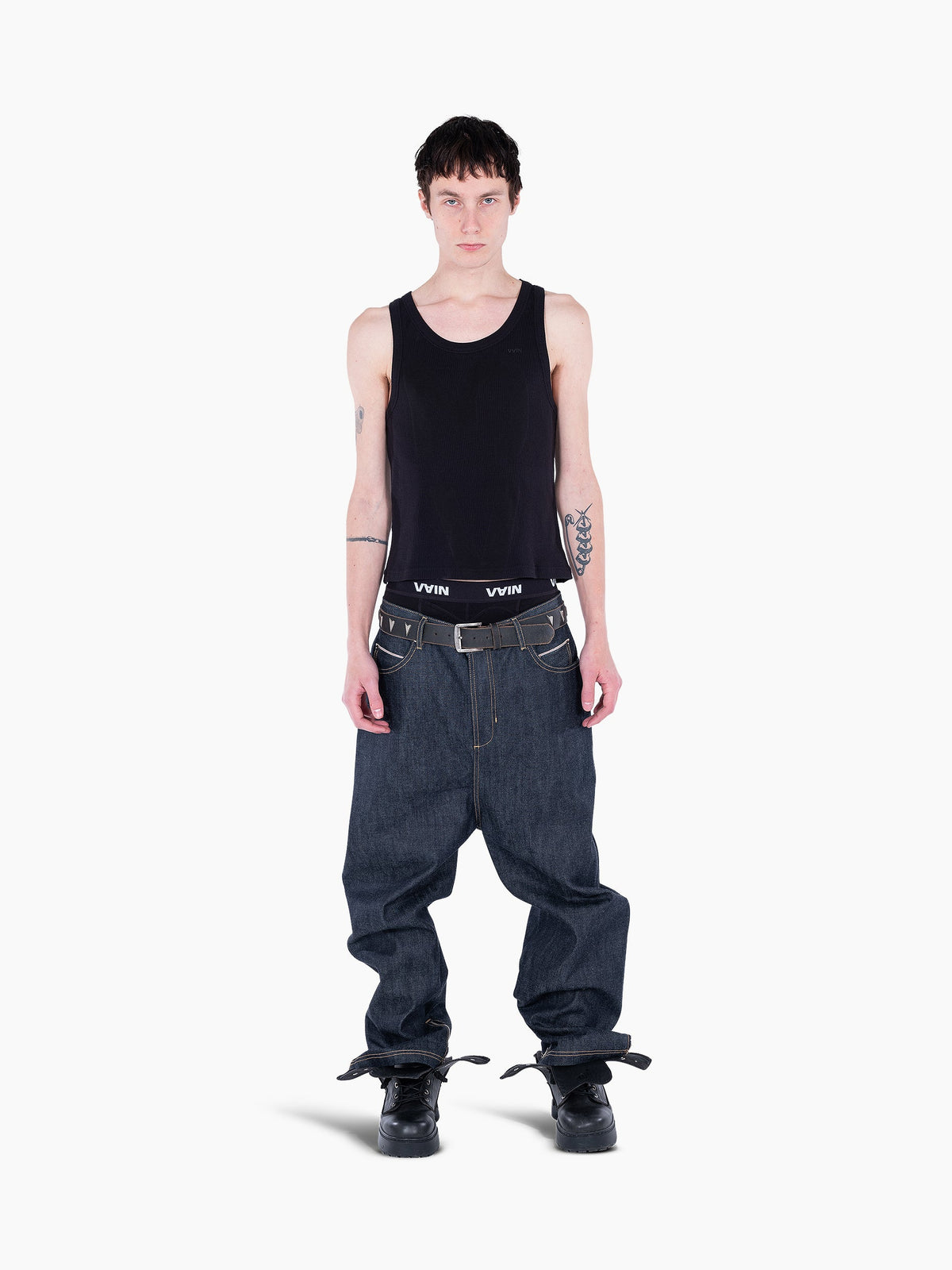 Vain double waist jeans blue