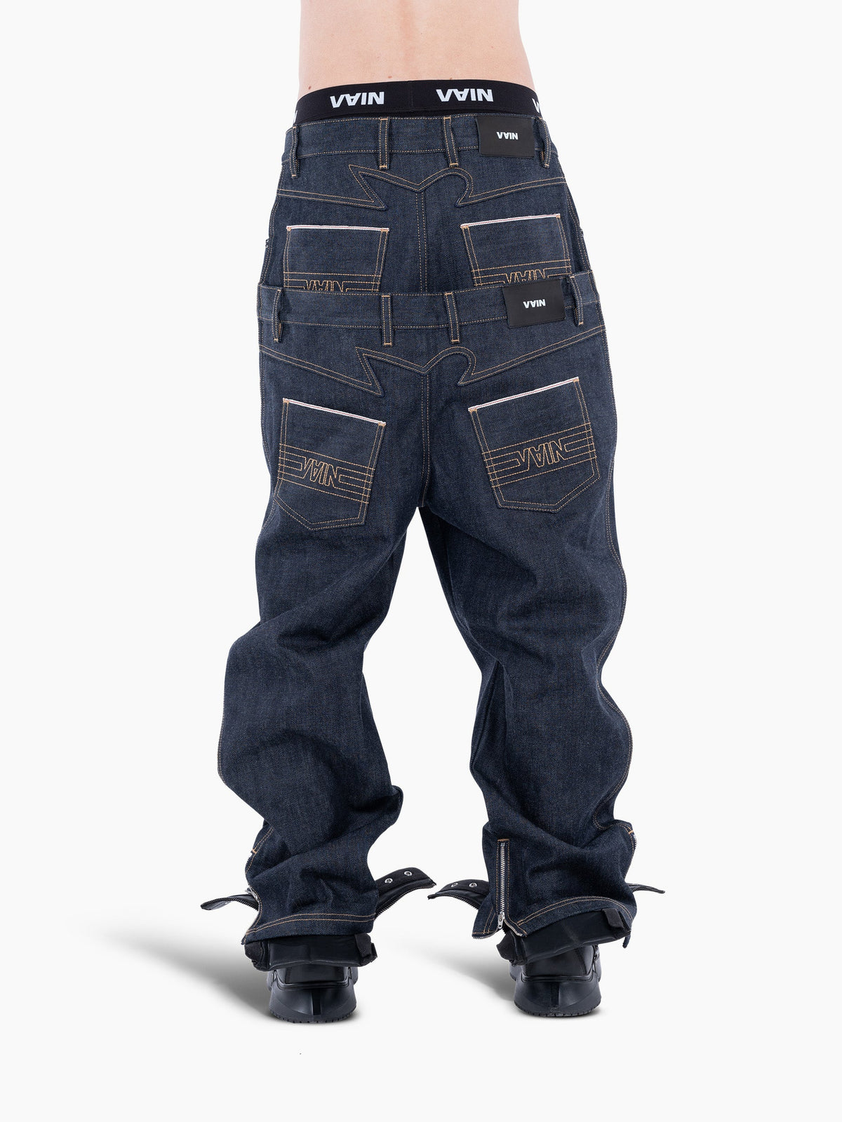Vain double waist jeans blue