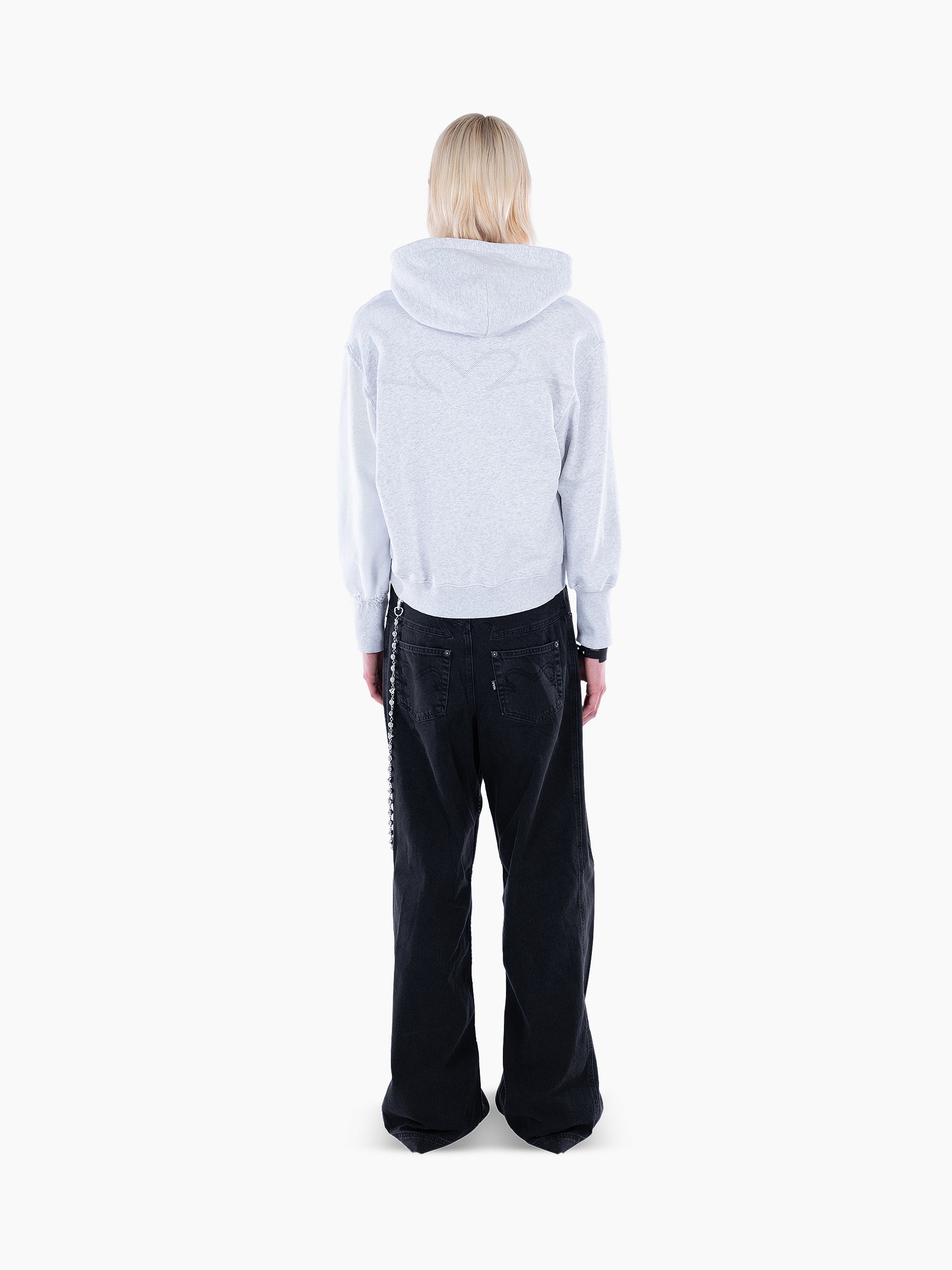 Vain distressed hoodie grey