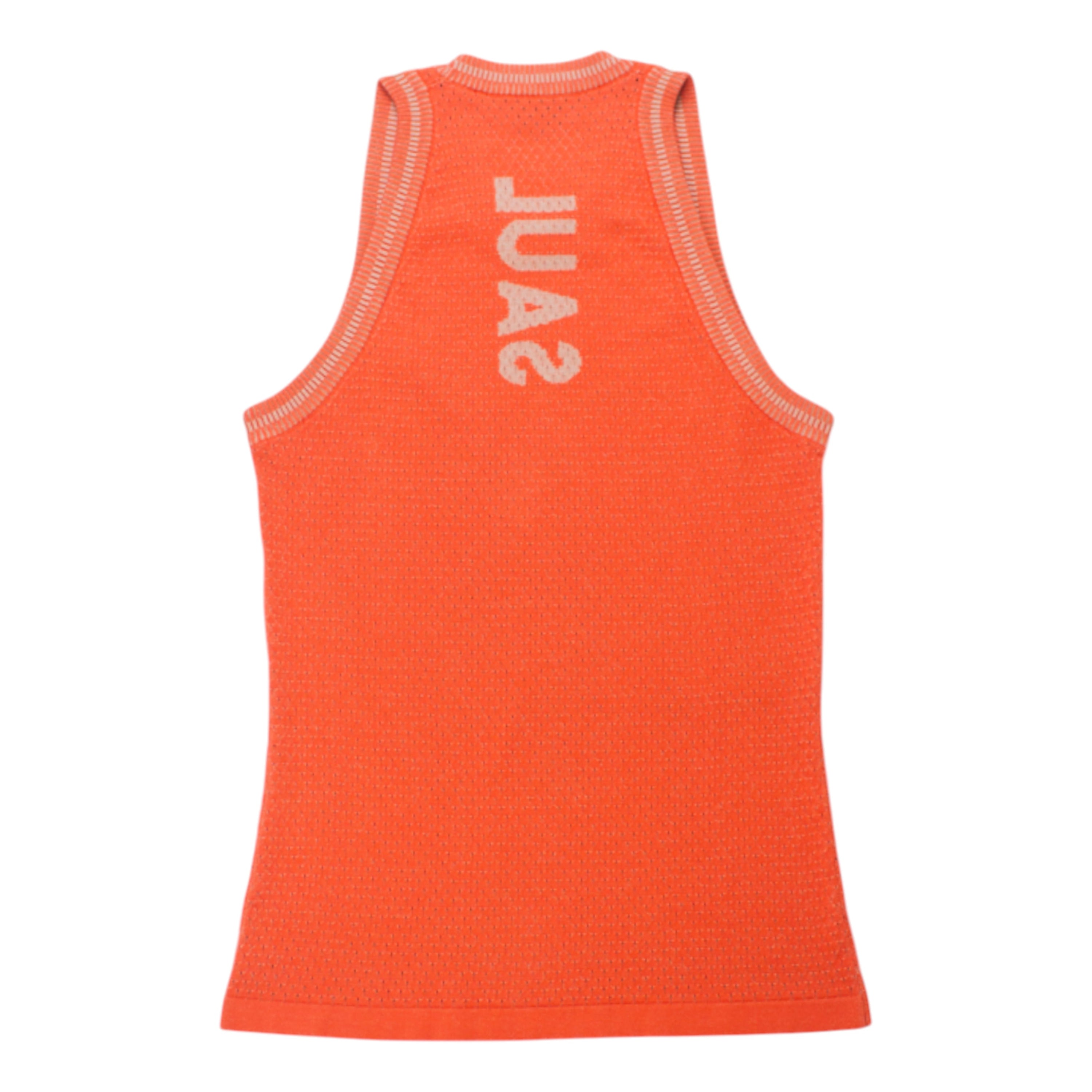 Knitted mesh vest - orange