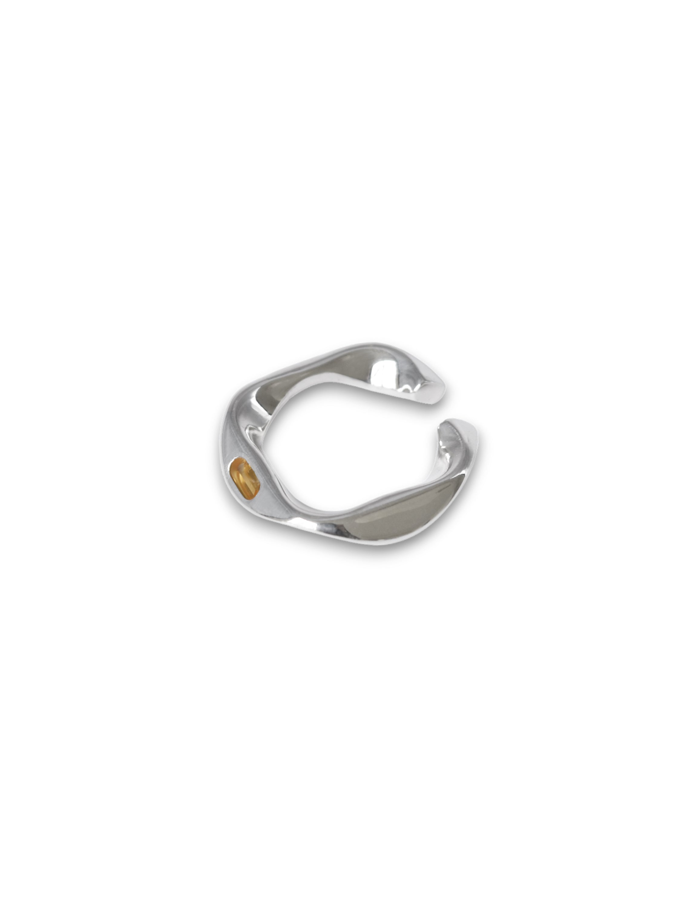 Wave citrine earcuff
