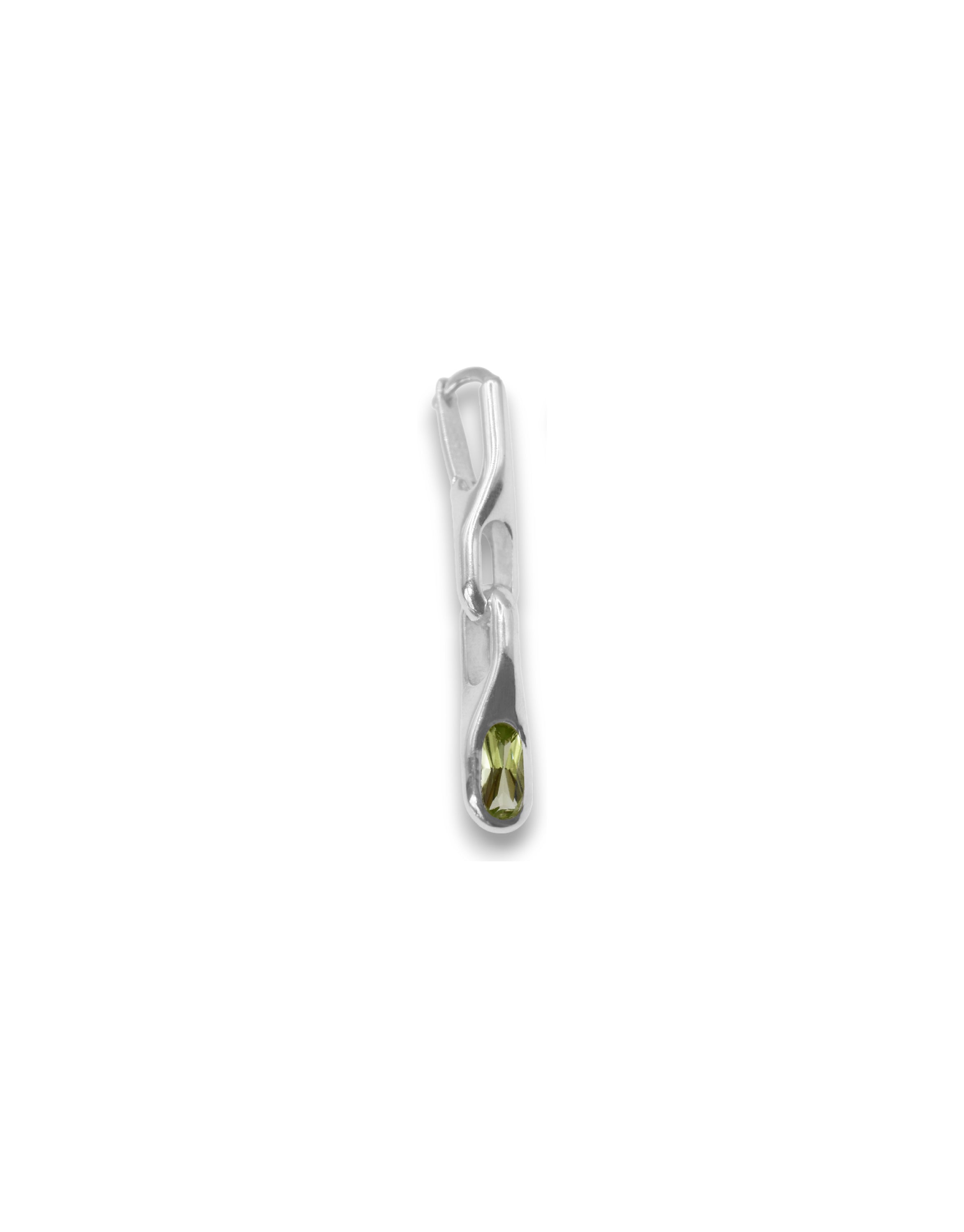 Wave duo peridot earring