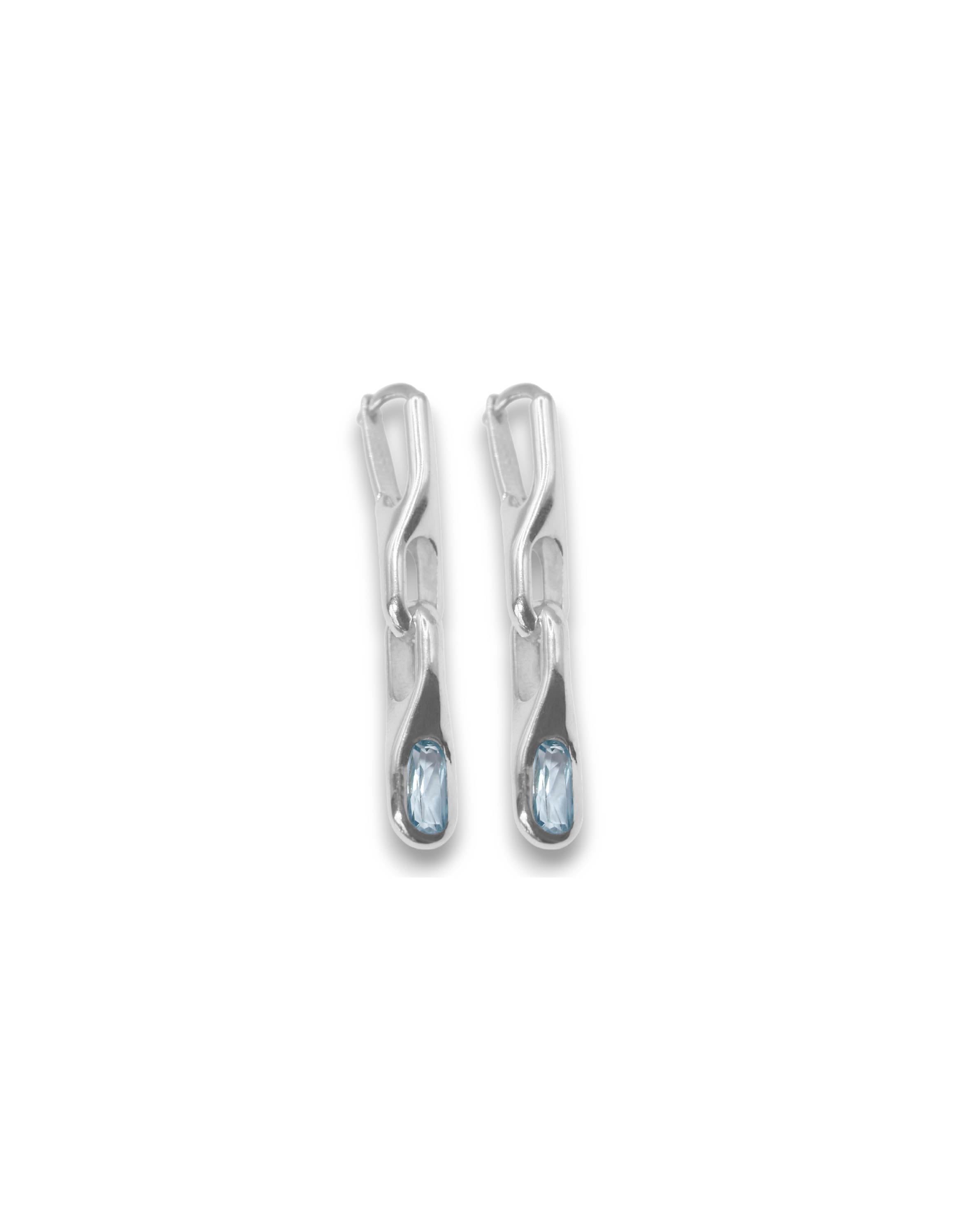 Wave duo topaz earring