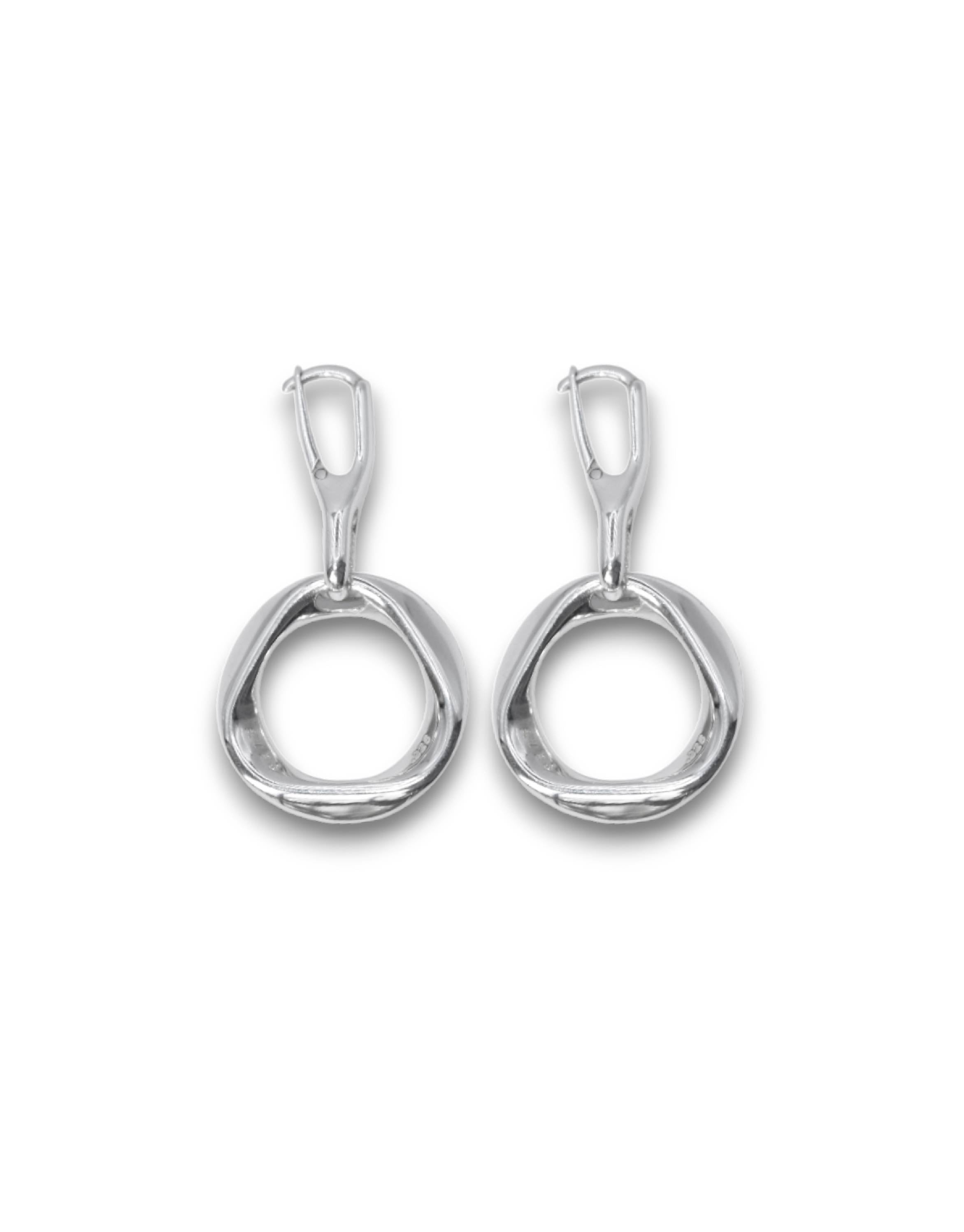 Wave triangle earrings