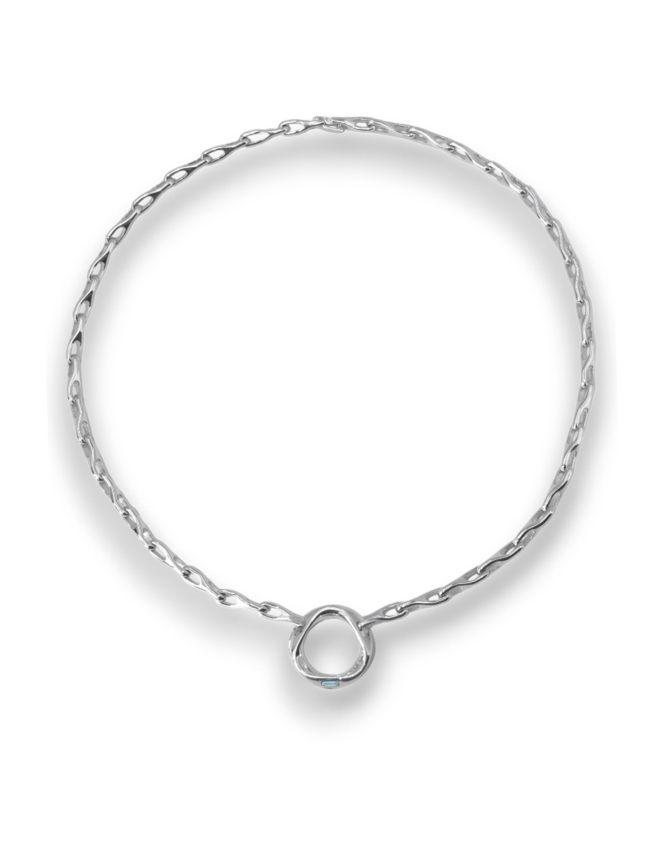 Wave triangle topaz necklace