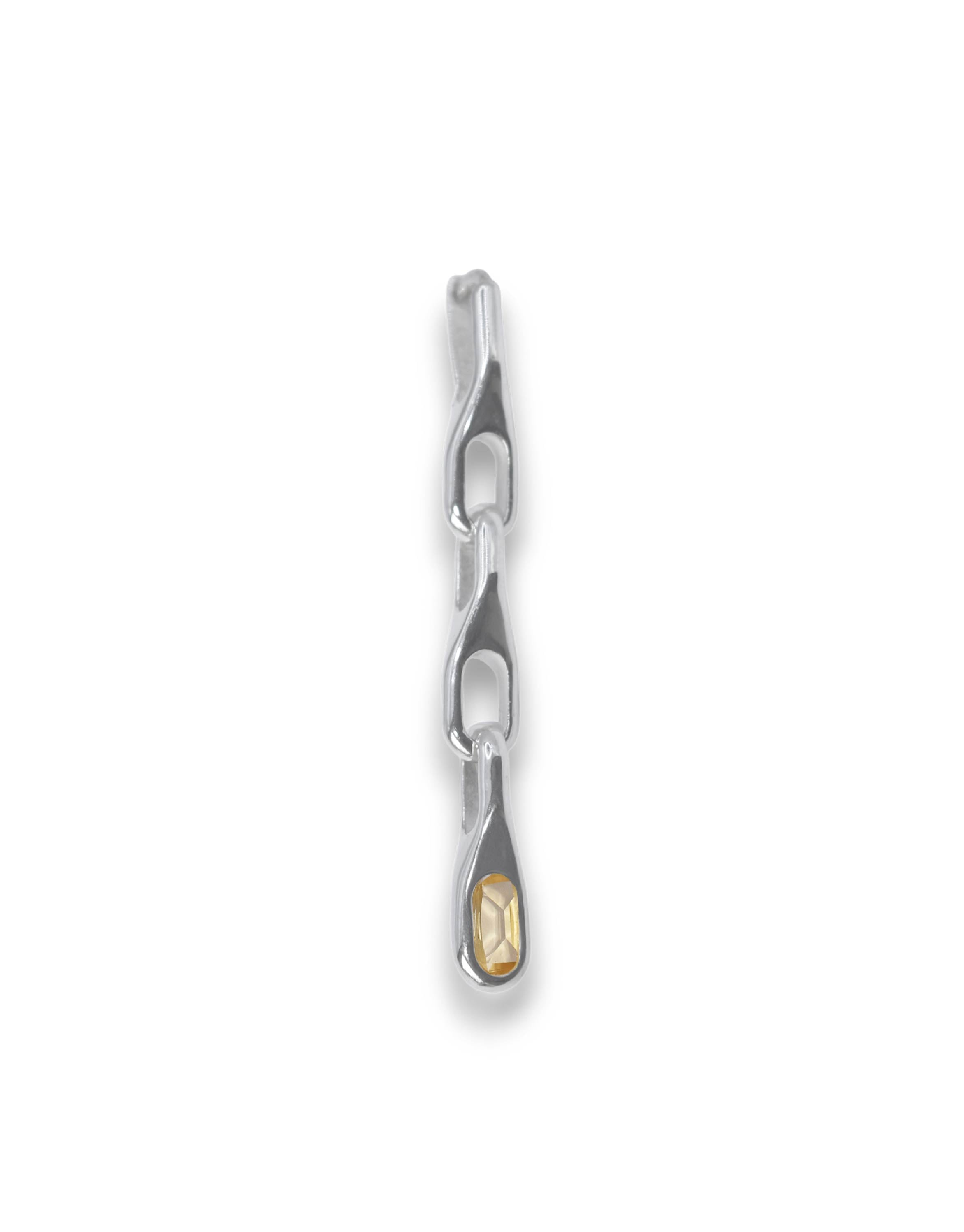 Wave trio citrine earring