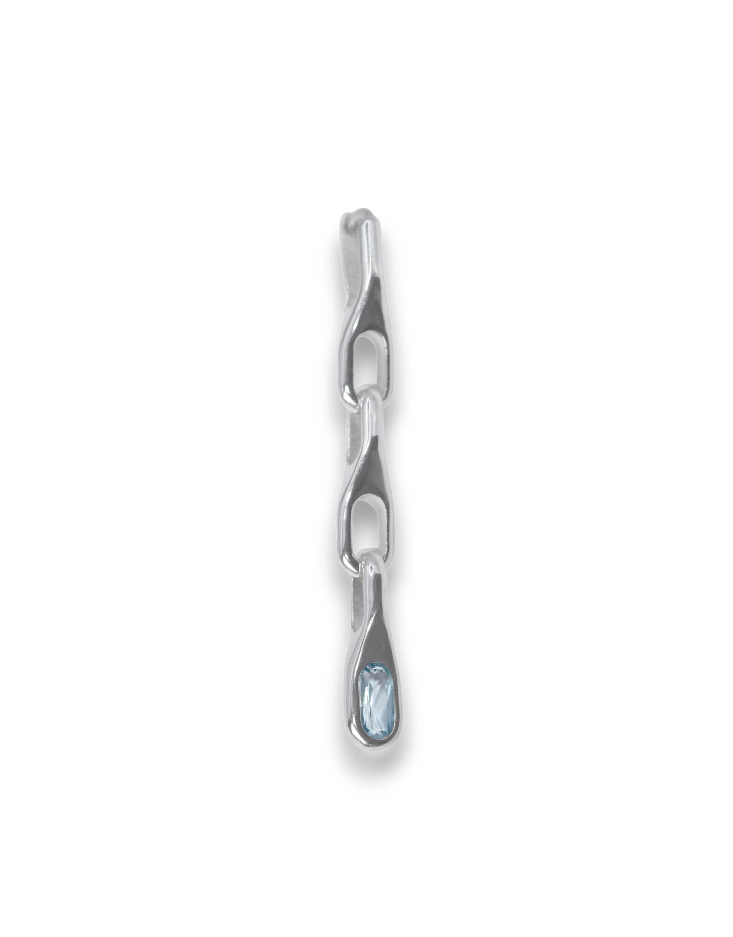 Wave trio topaz earring