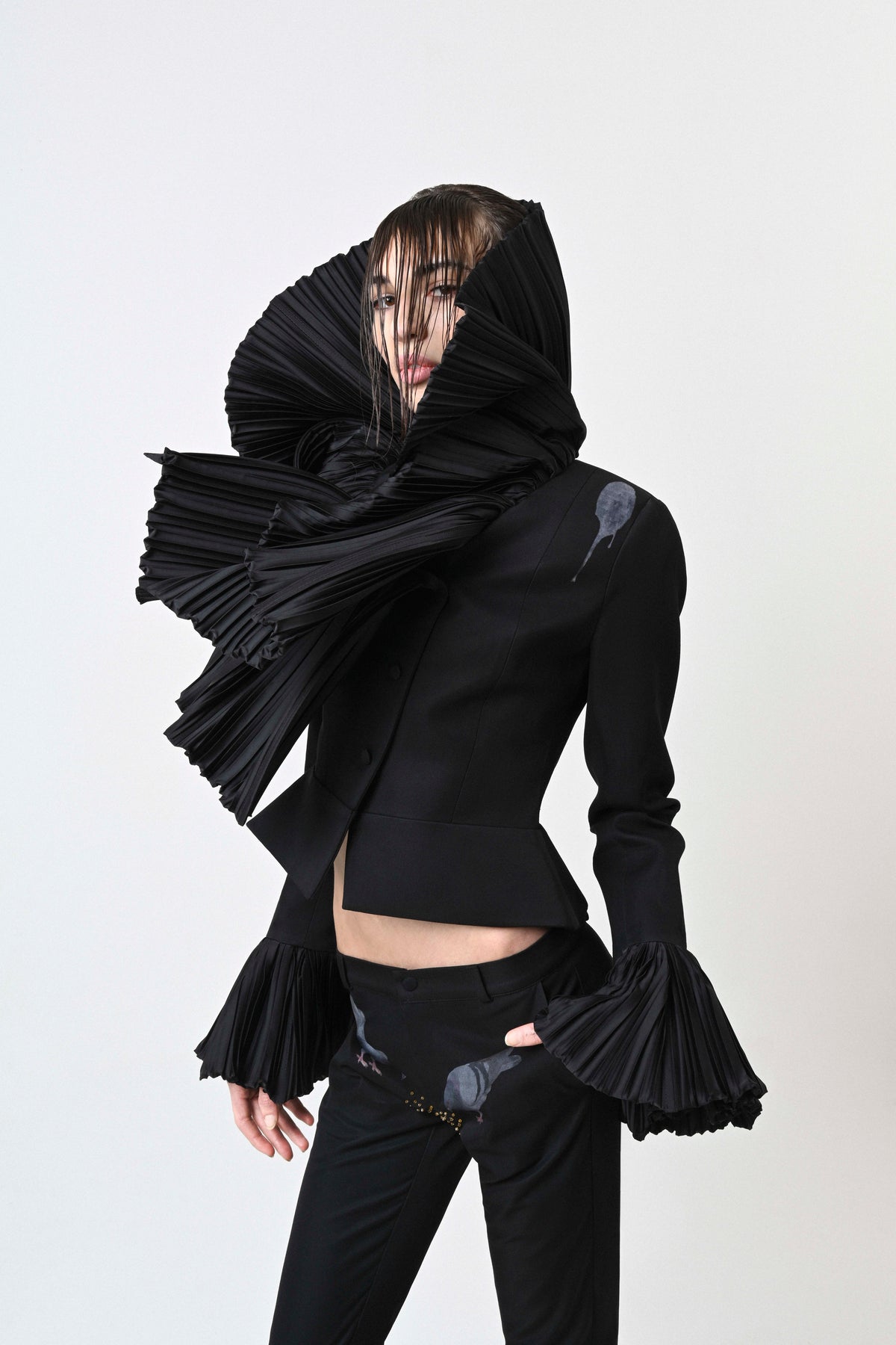 Plissé blazer