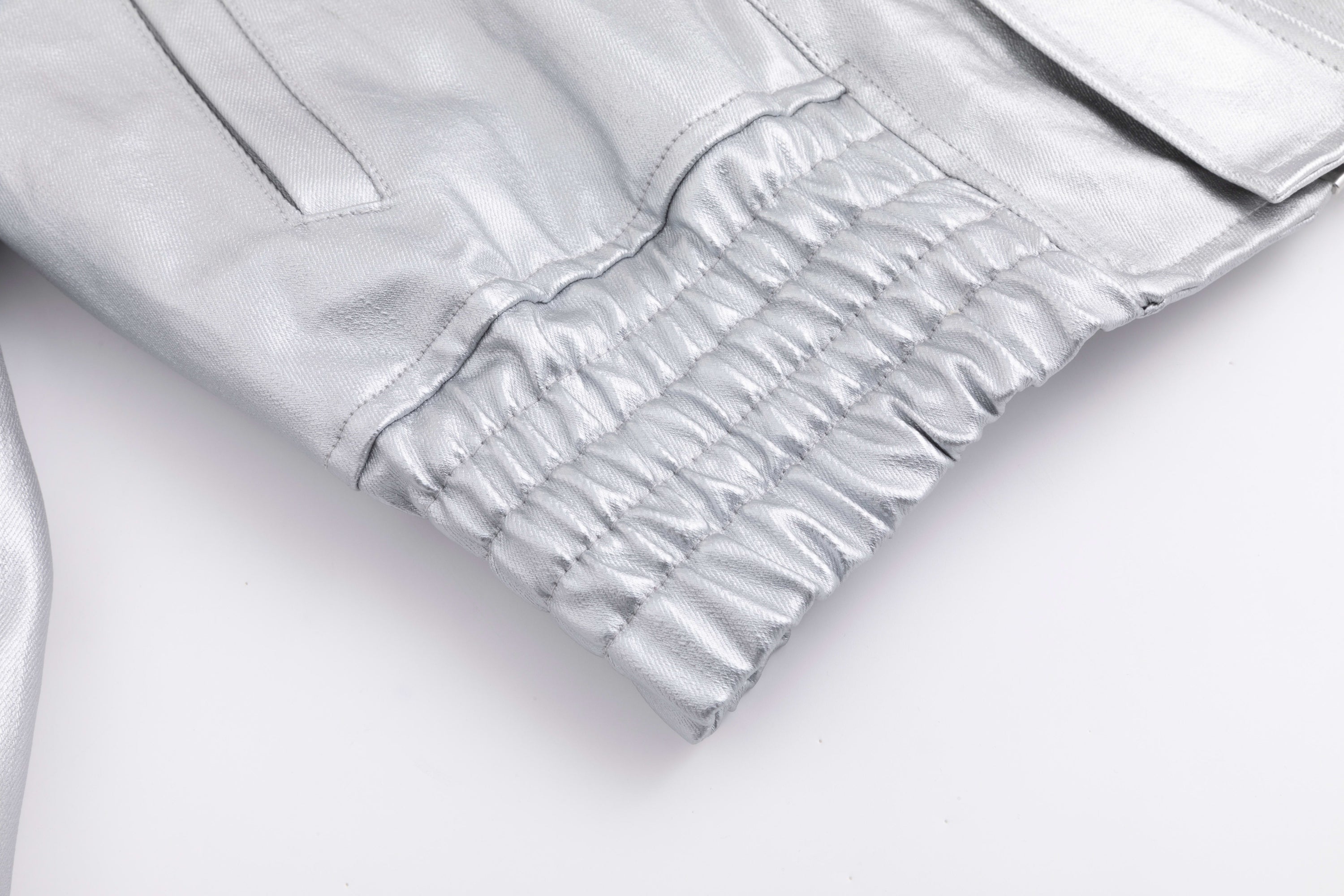 Silver hooded jacket