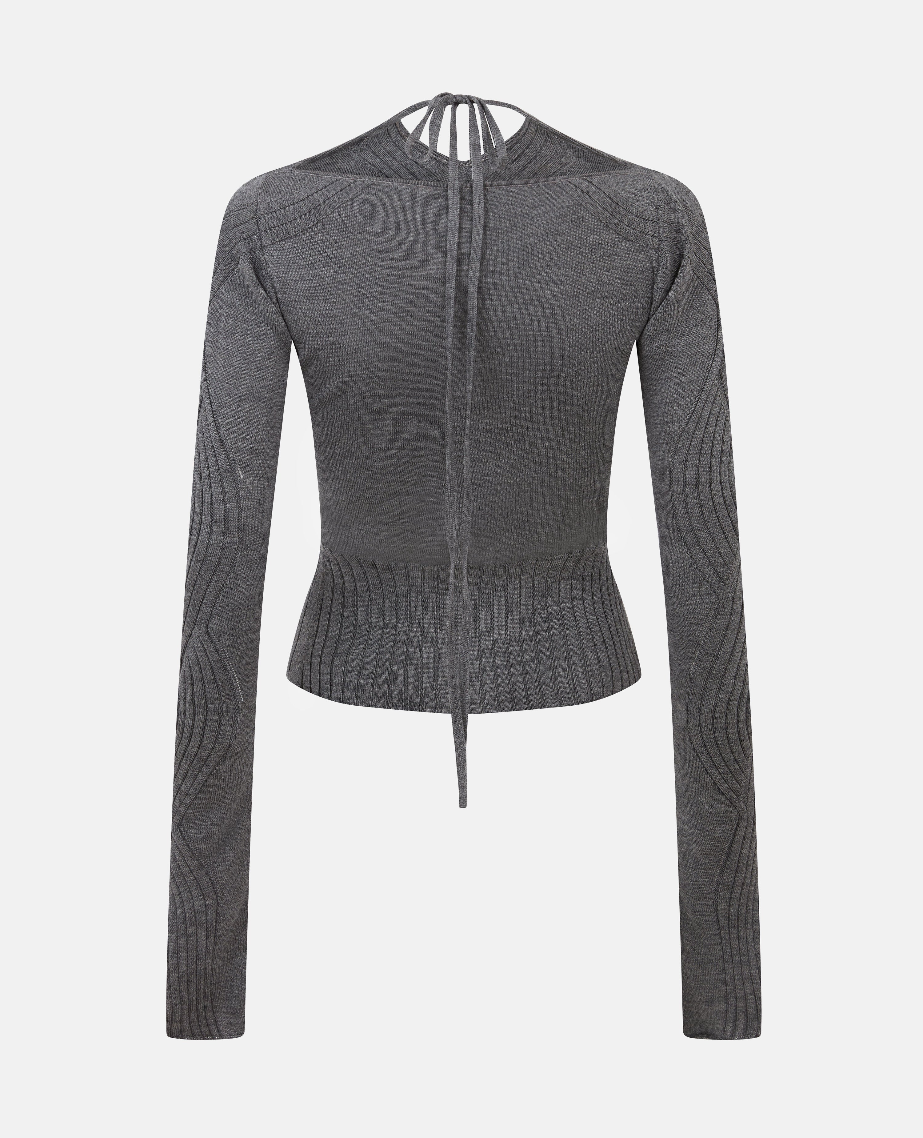 Xl cable knit top grey melange