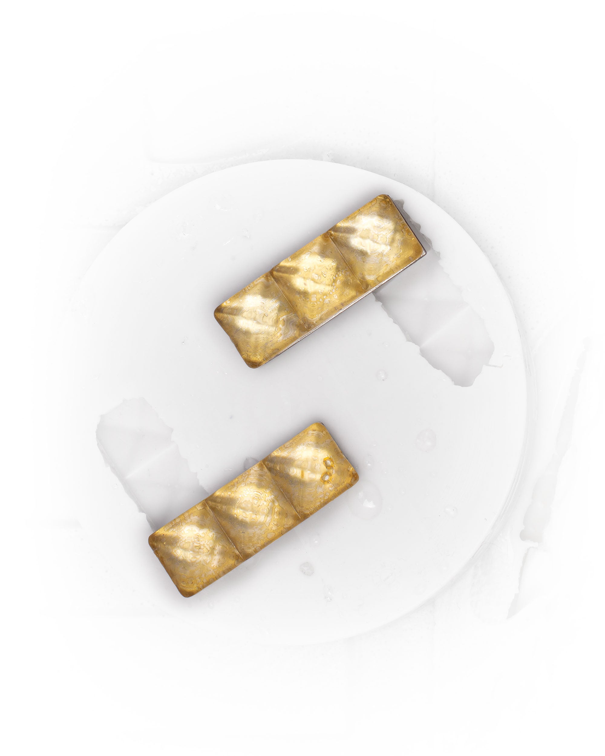 Oil block earrings