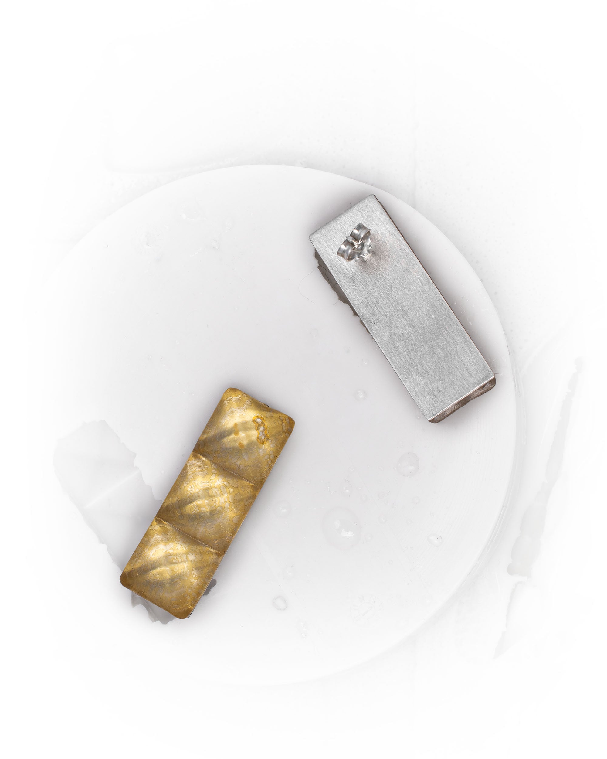 Oil block earrings
