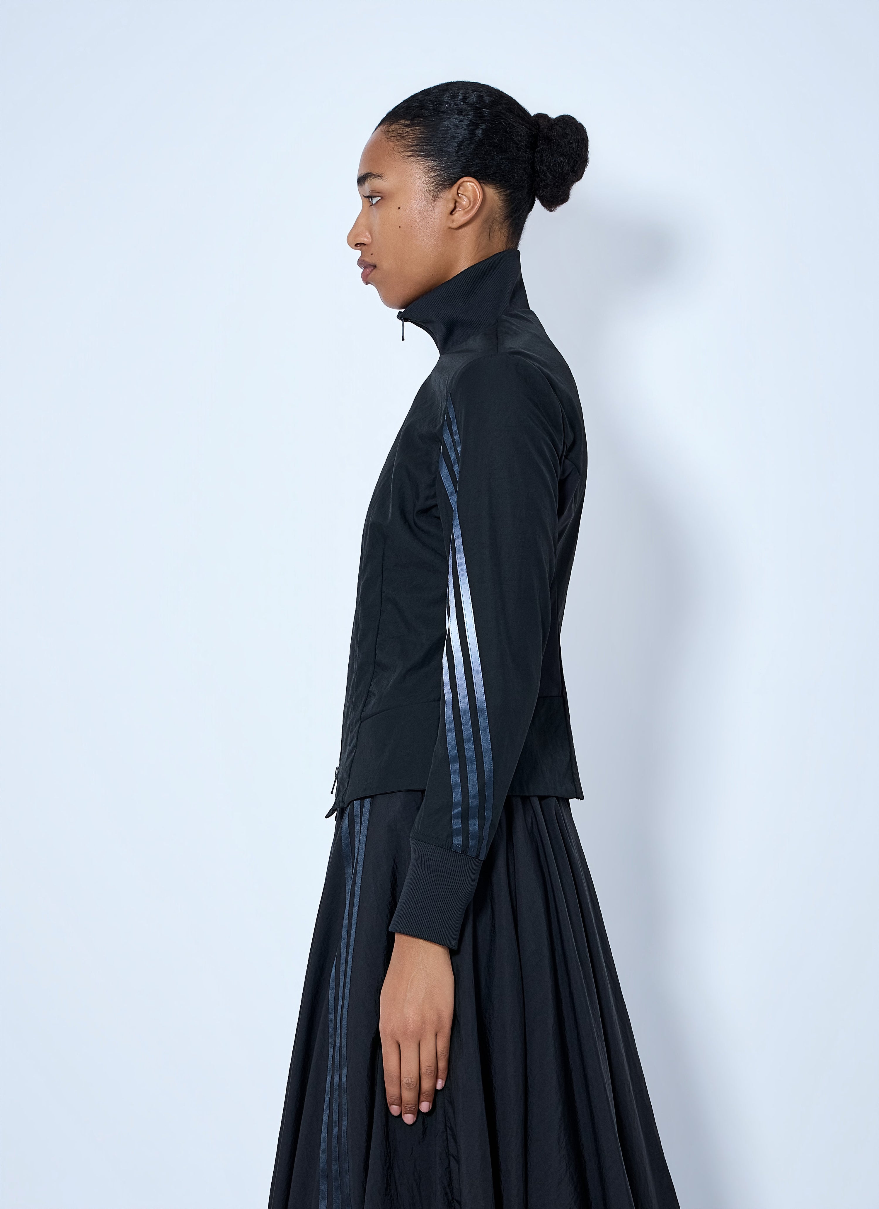 Gradient 3-stripes nylon track jacket
