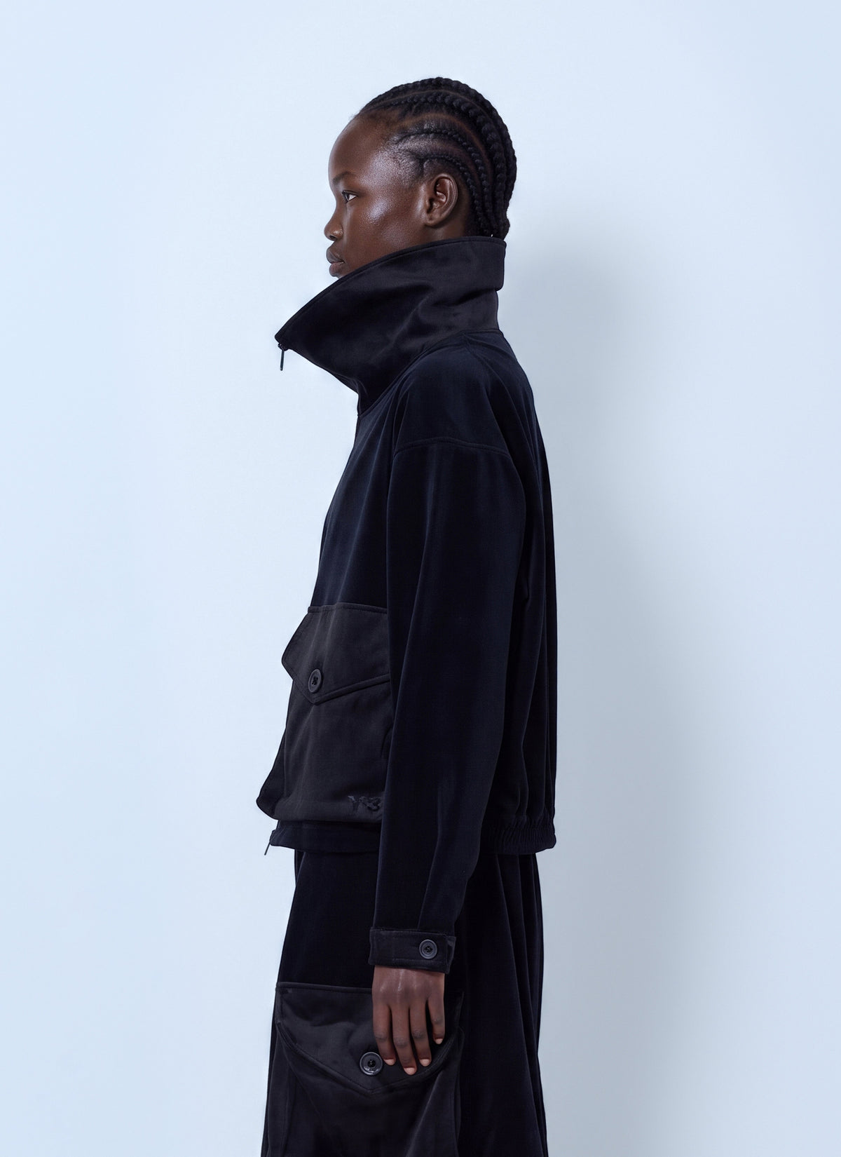 Velvet corduroy utility blouson
