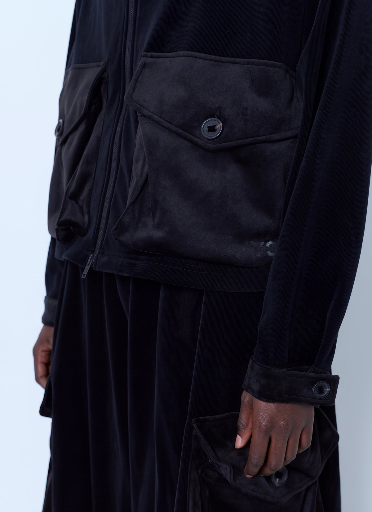 Velvet corduroy utility blouson