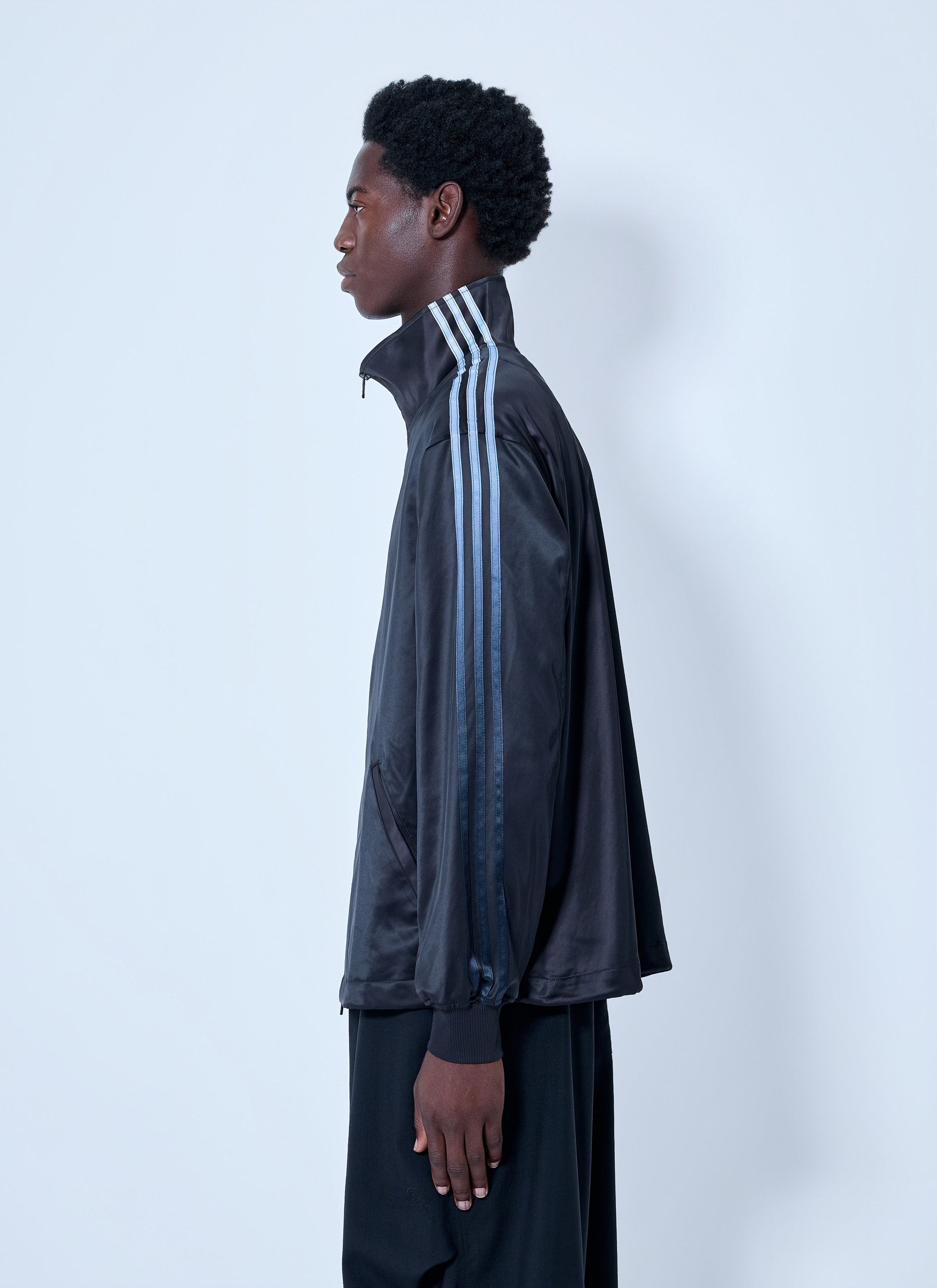 Satin gradient 3 stripes track jacket